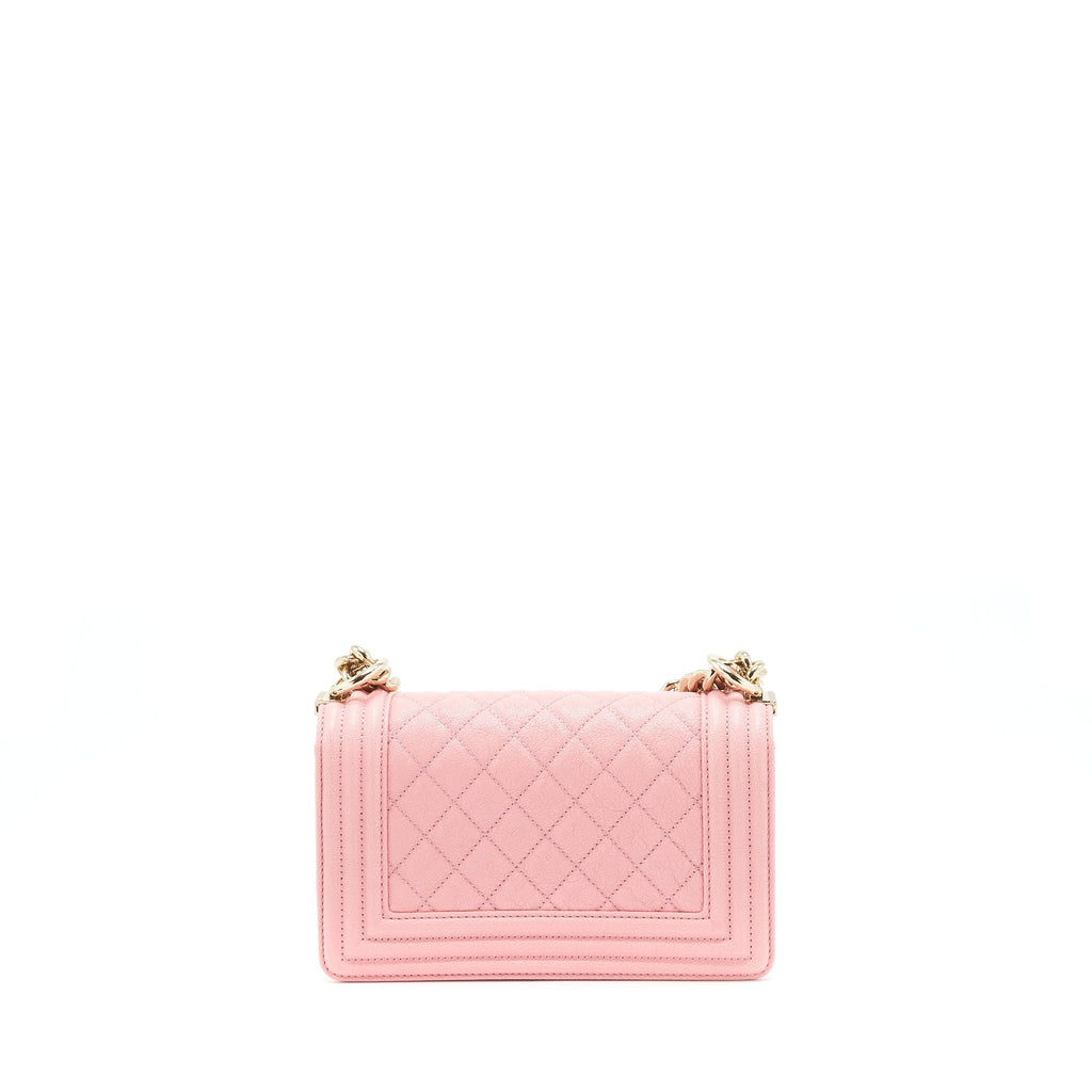 Chanel Small Boy Caviar Light Pink L