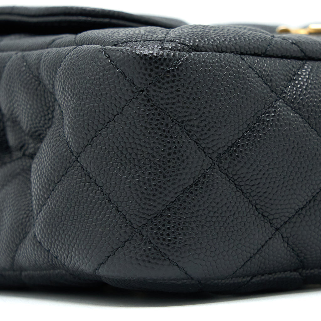 Chanel Small Hobo Bag Caviar Black  (Microchip)