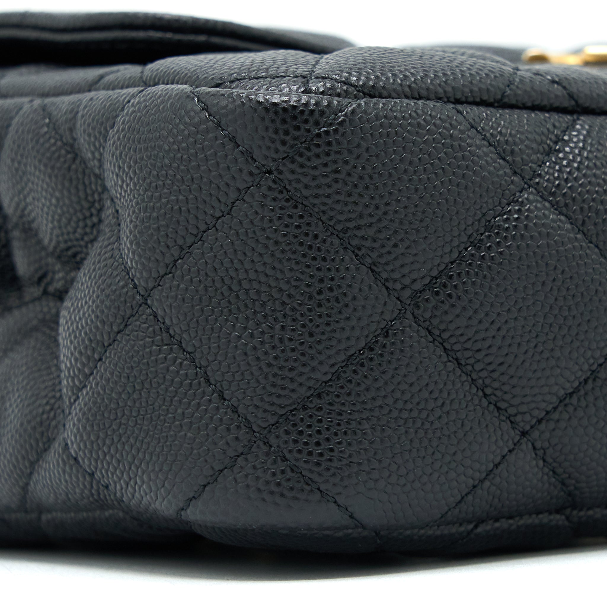 Chanel Small Hobo Bag Caviar Black  (Microchip)