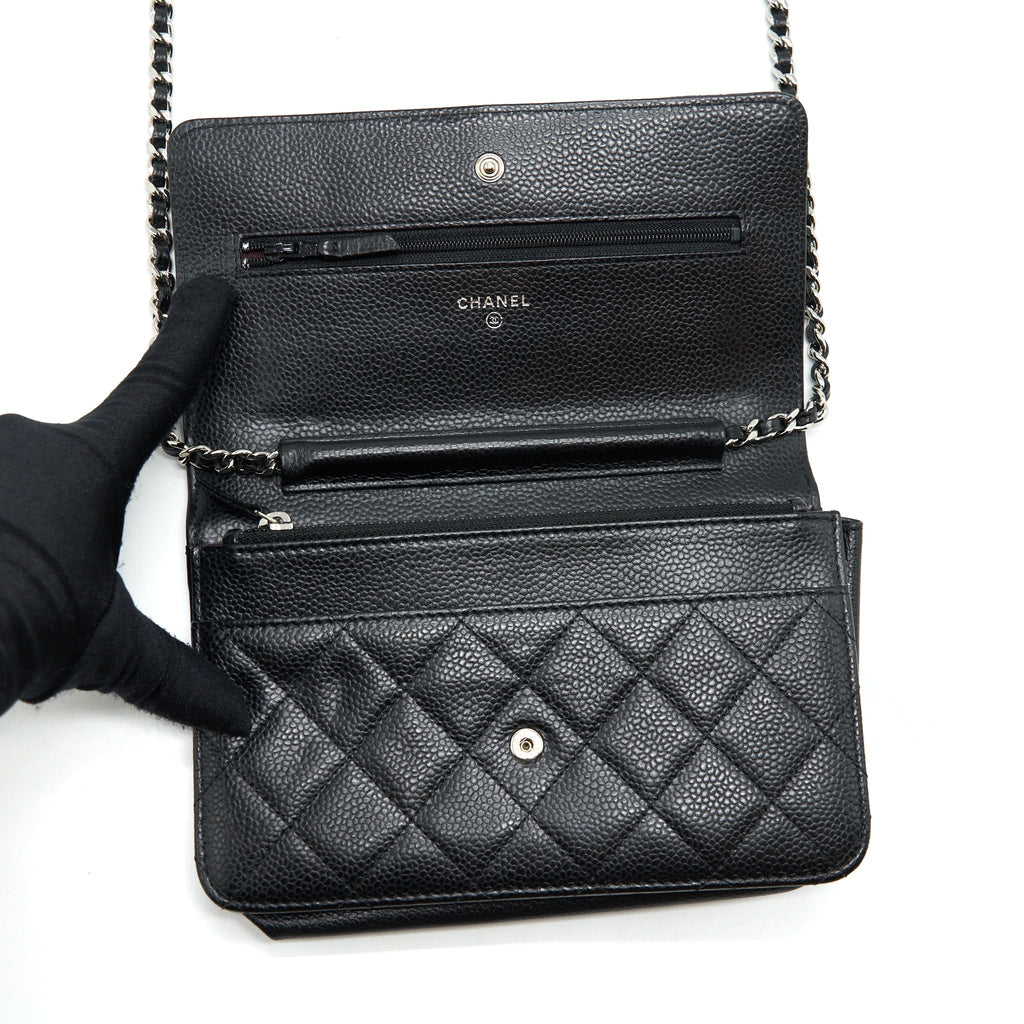 Chanel Classic Wallet On Chain Caviar Black