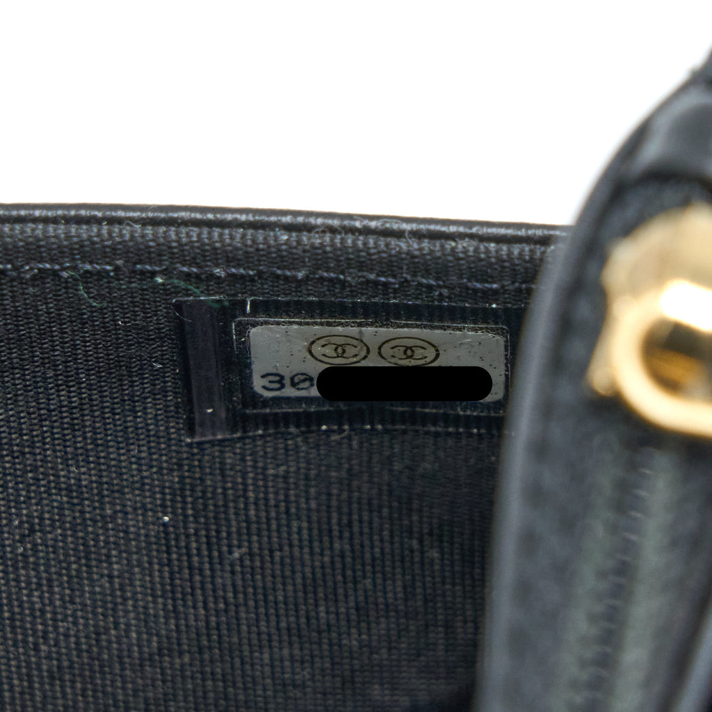 Chanel Boy Wallet on Chain Caviar Black