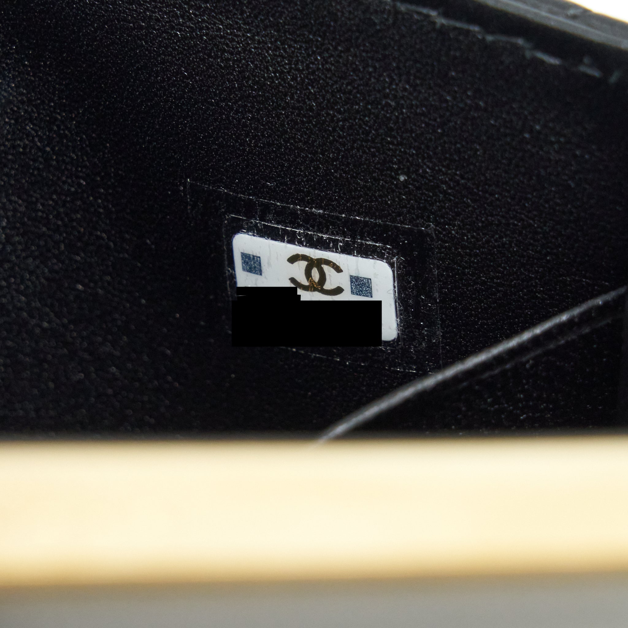 Chanel 22B Flap Bag With Enamel/CC Logo Top Handle Lambskin Black Brushed