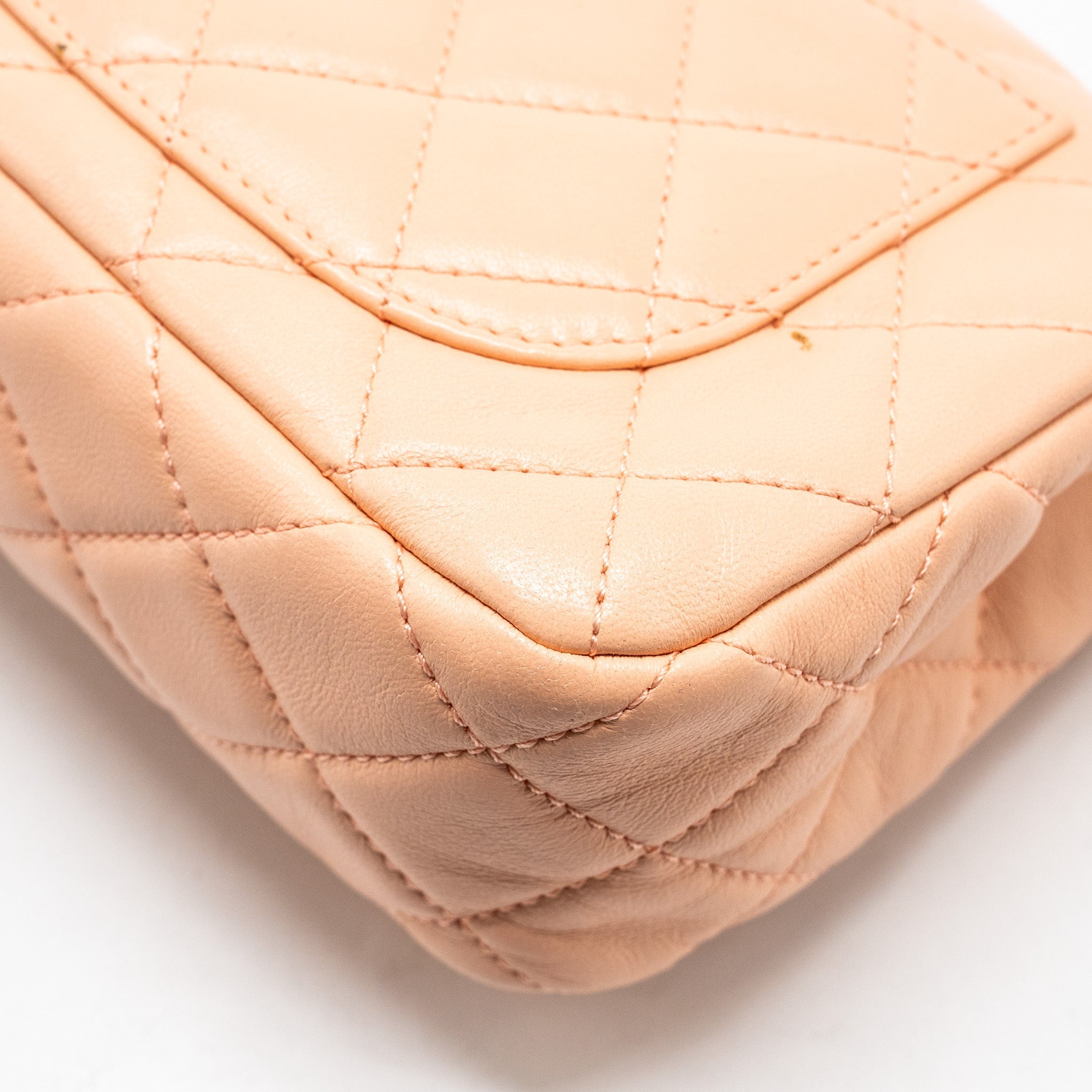Chanel Pearl Crush Mini Rectangular Flap Bag Lambskin Pink  (Microchip)