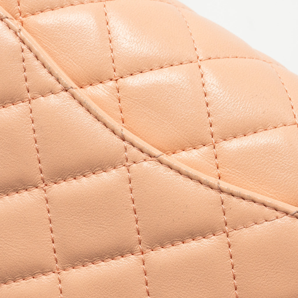 Chanel Pearl Crush Mini Rectangular Flap Bag Lambskin Pink  (Microchip)