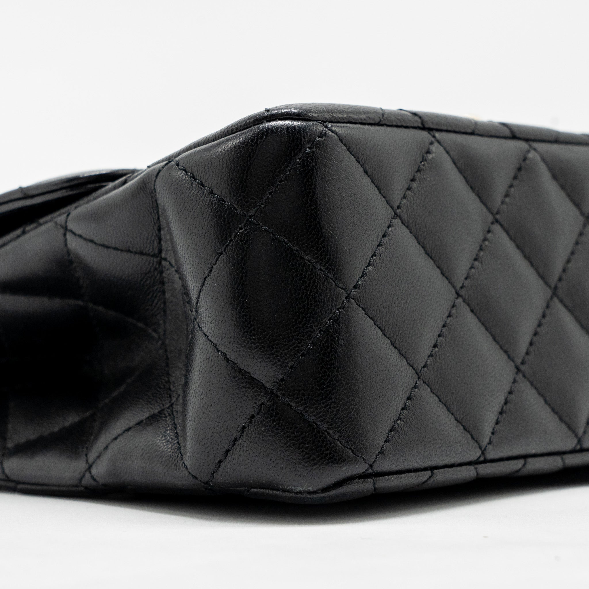 Chanel 23a Crystal Top Handle Flap Bag Shiny Lambskin Black L(microchip)