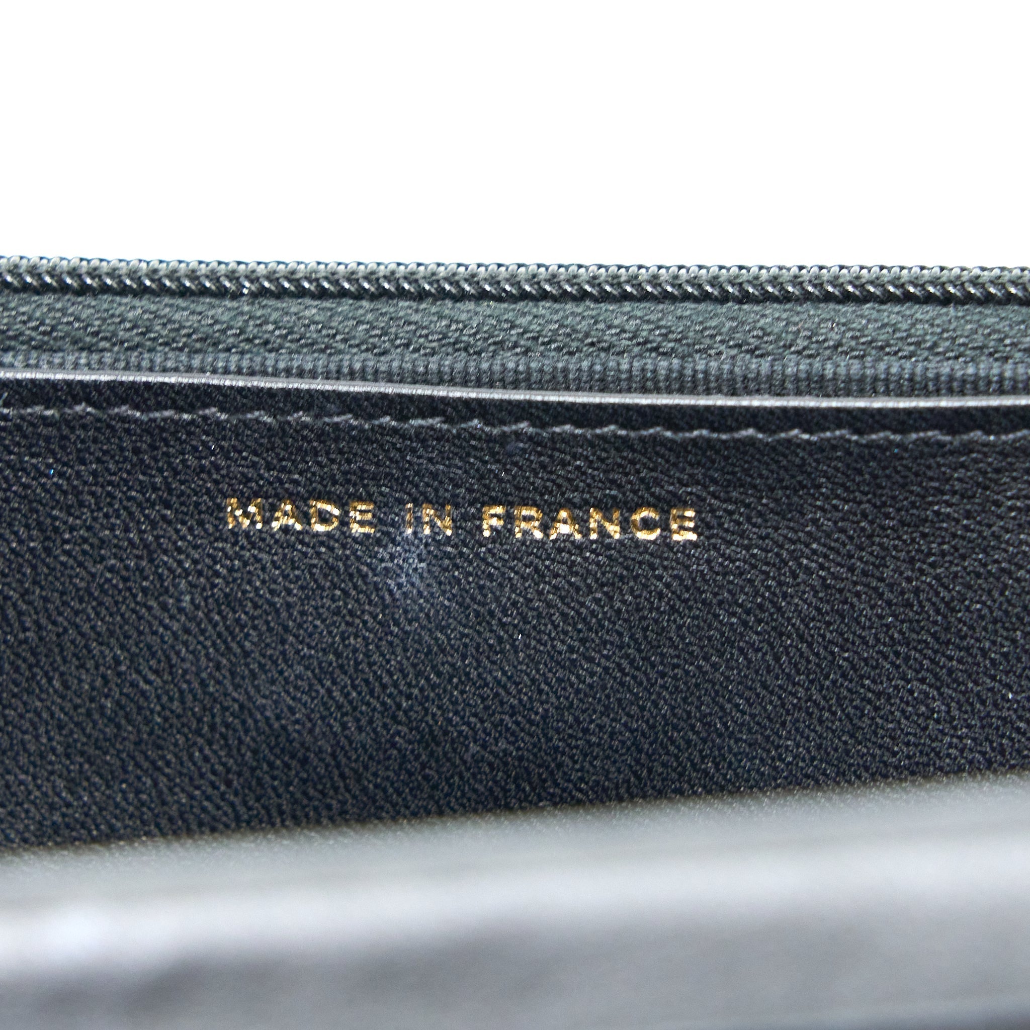 Chanel Ribbon Wallet On Chain Lambskin Black L (Microchip)
