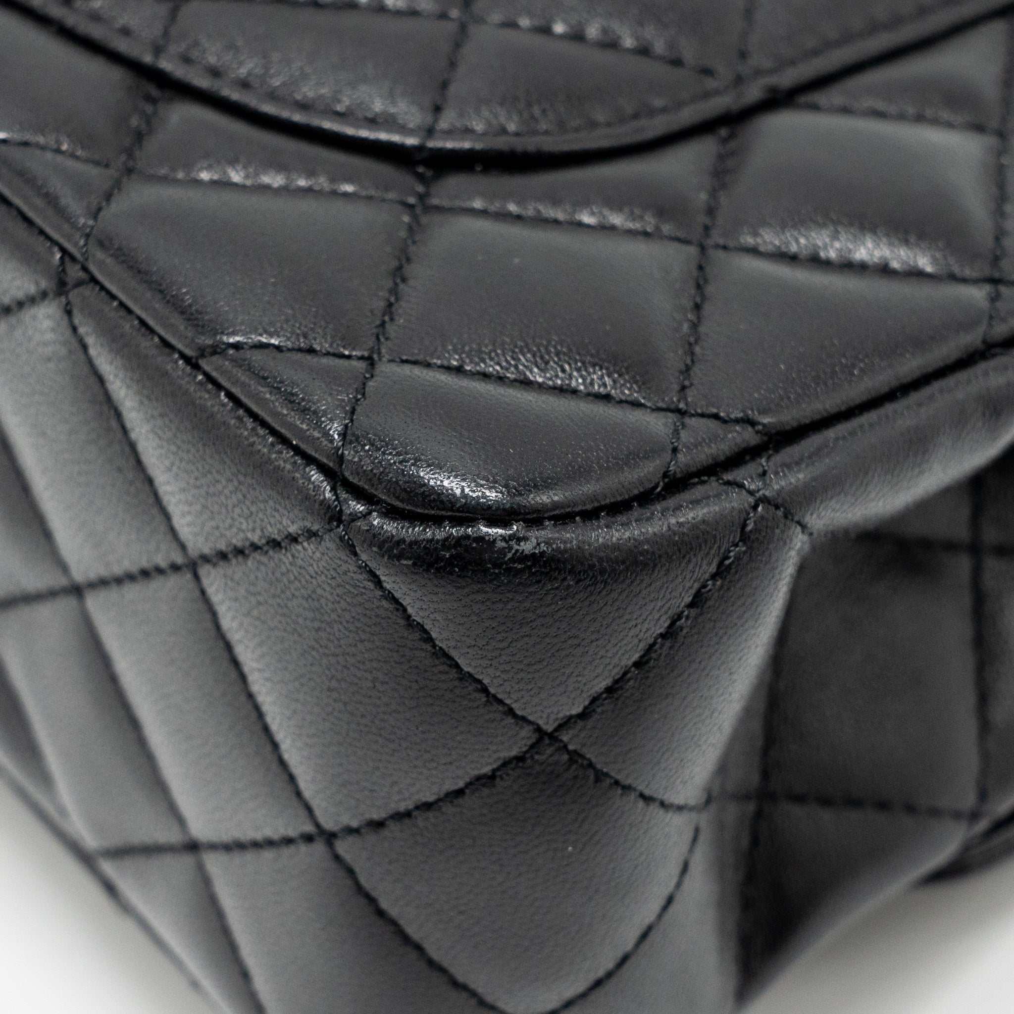 Chanel 23a Crystal Top Handle Flap Bag Shiny Lambskin Black L(microchip)