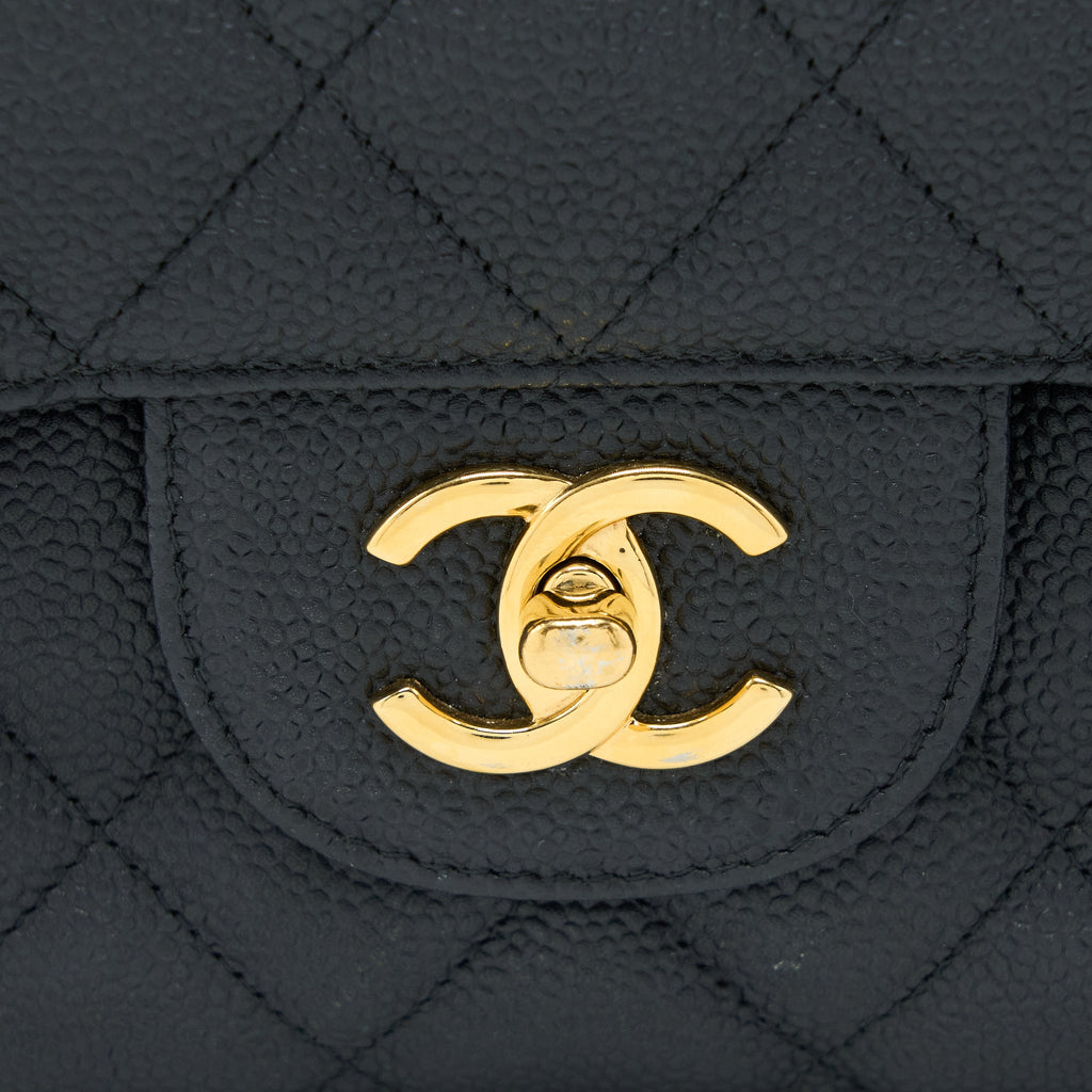 Chanel Classic Jumbo Double Flap Bag Caviar Black