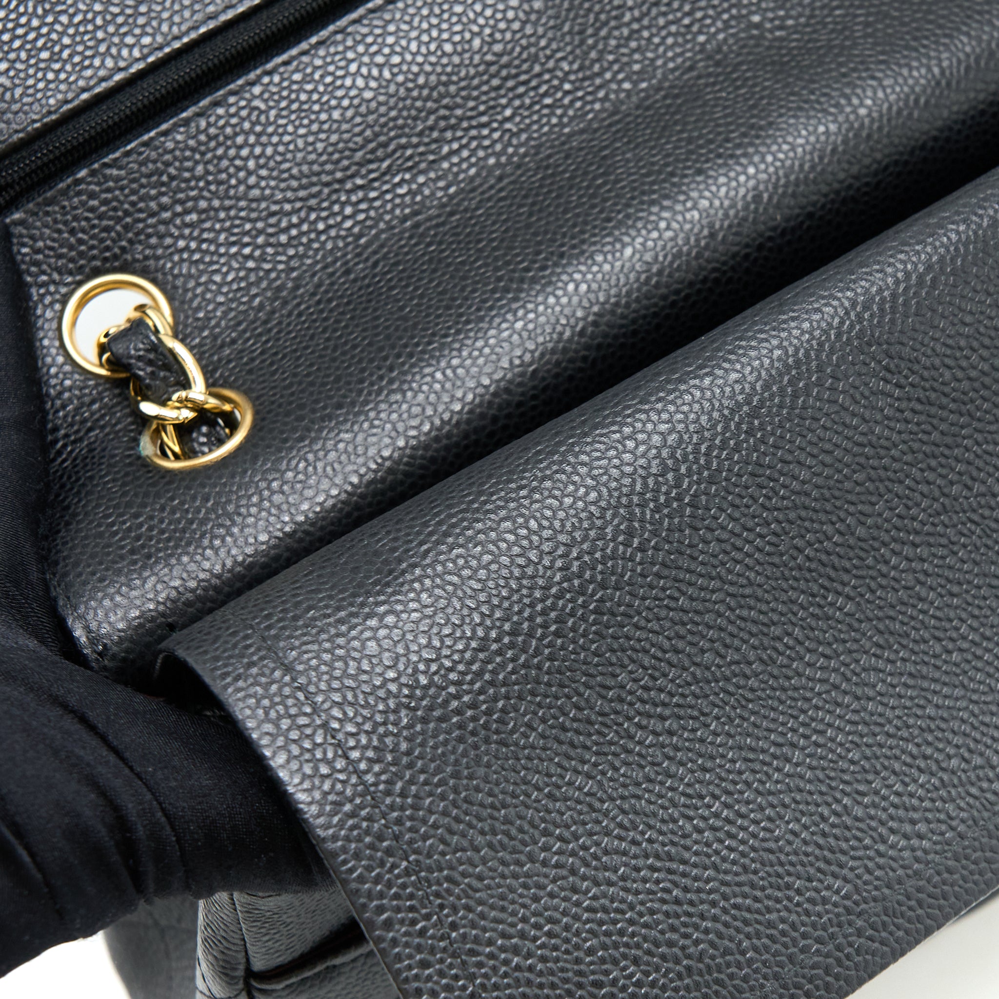 Chanel Classic Jumbo Double Flap Bag Caviar Black