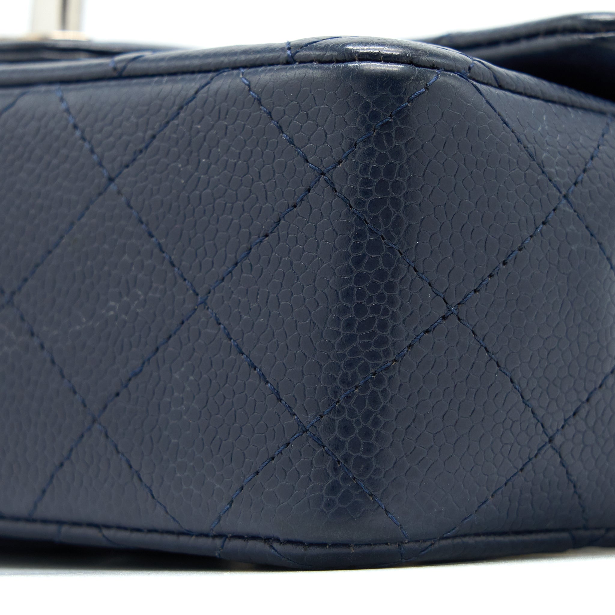 Chanel Classic Mini Rectangular Flap Bag Caviar Navy