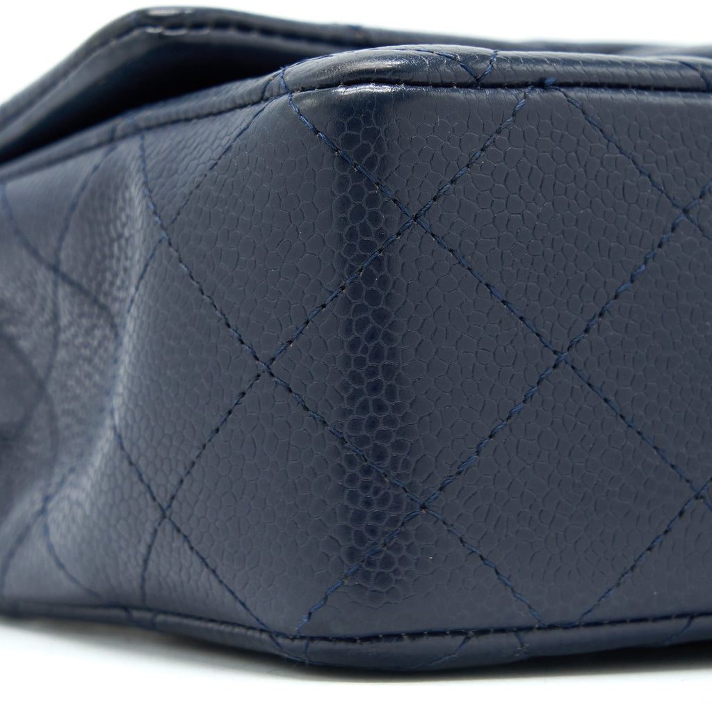 Chanel Classic Mini Rectangular Flap Bag Caviar Navy
