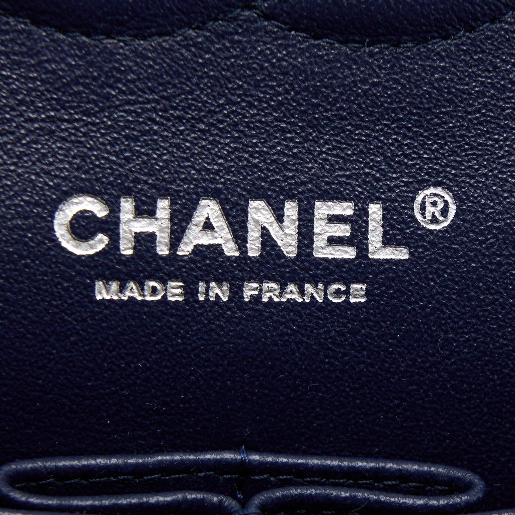 Chanel Medium Classic Double Flap Bag Caviar Navy Blue
