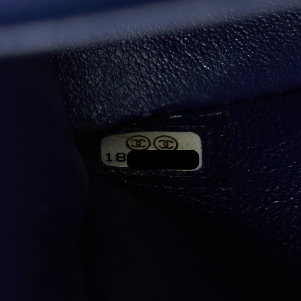 Chanel Medium Classic Double Flap Bag Caviar Navy Blue