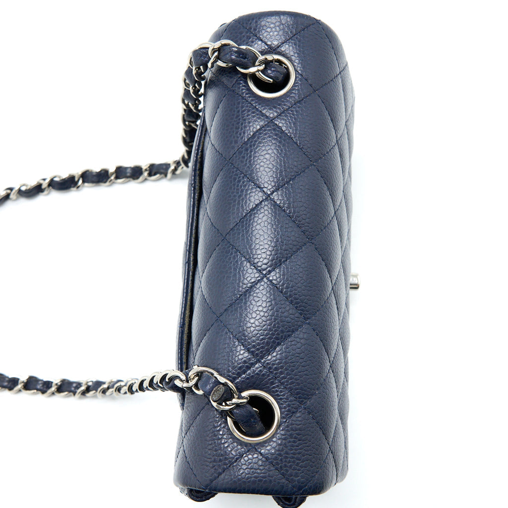 Chanel Classic Mini Rectangular Flap Bag Caviar Navy