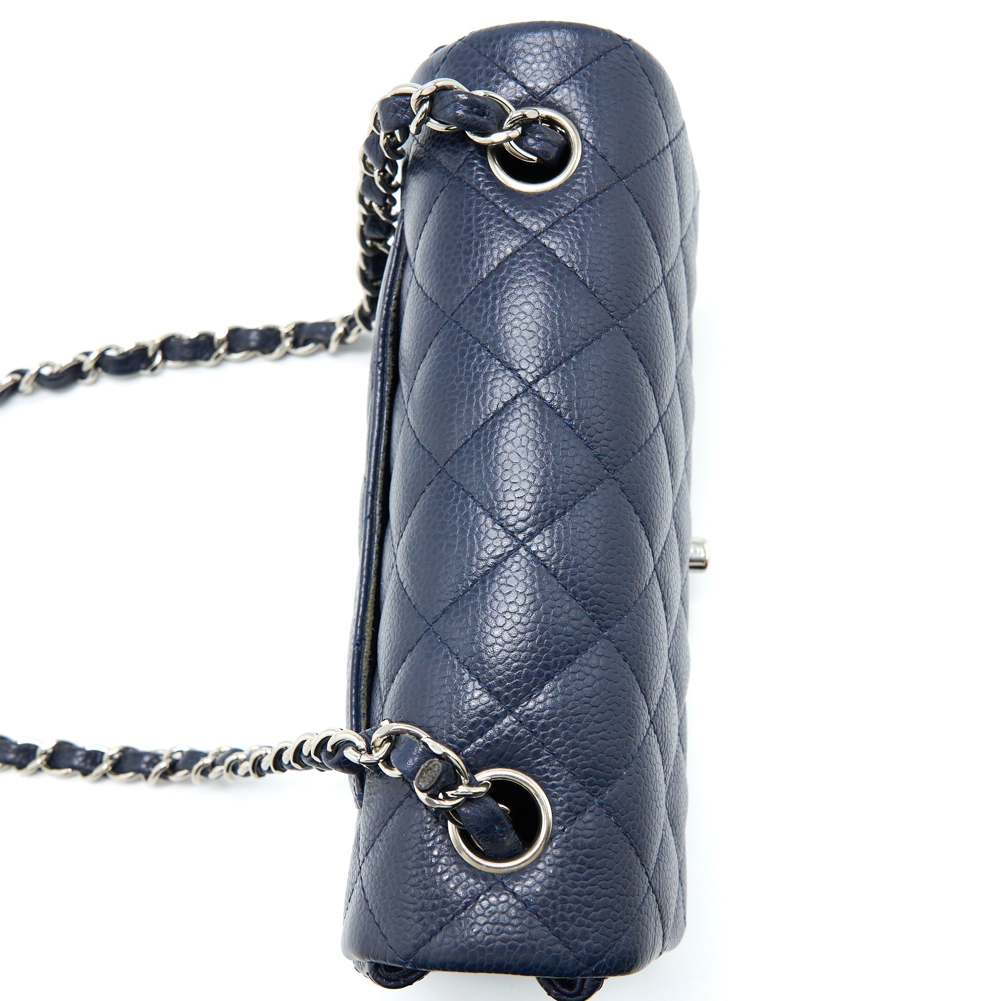 Chanel Classic Mini Rectangular Flap Bag Caviar Navy