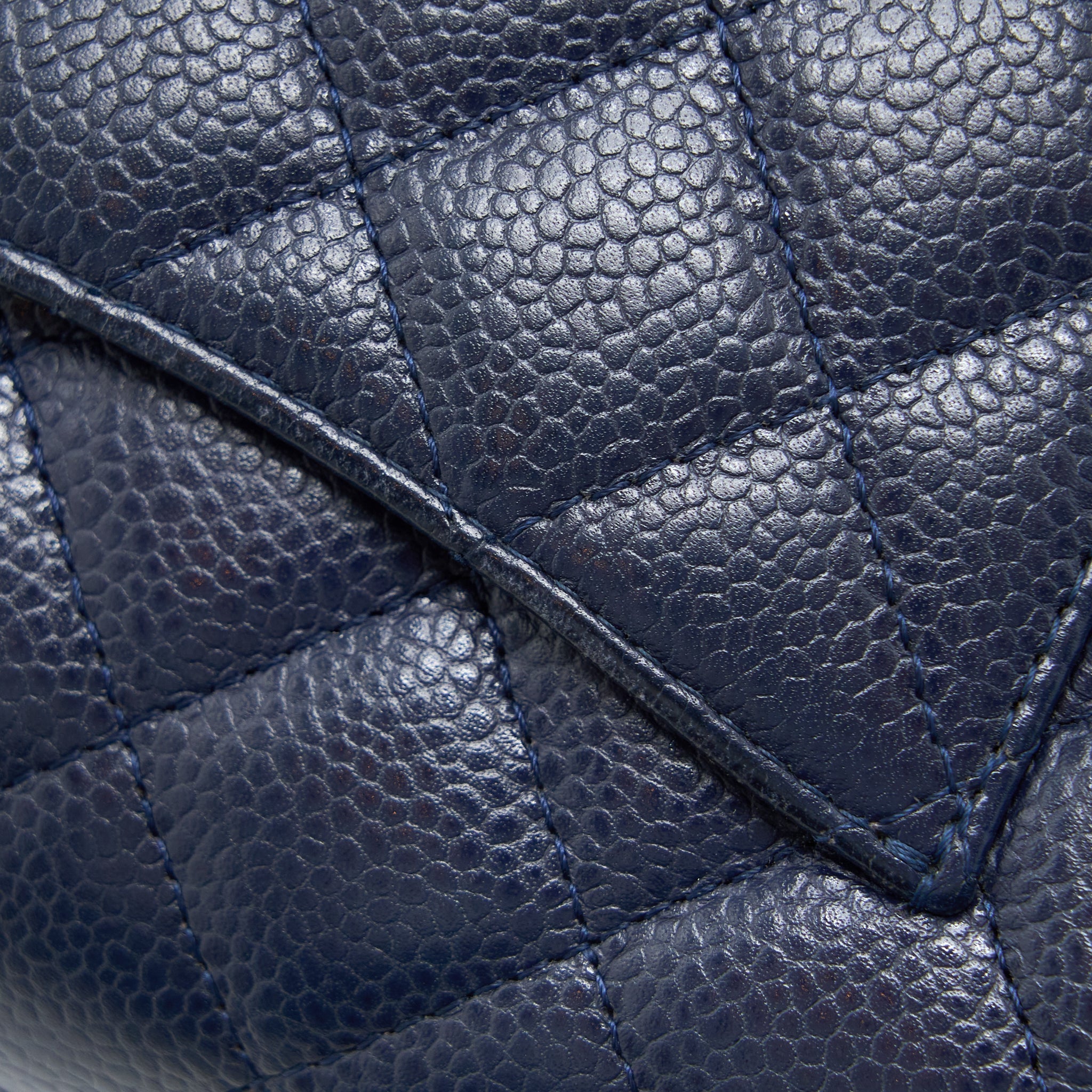 Chanel Classic Mini Rectangular Flap Bag Caviar Navy
