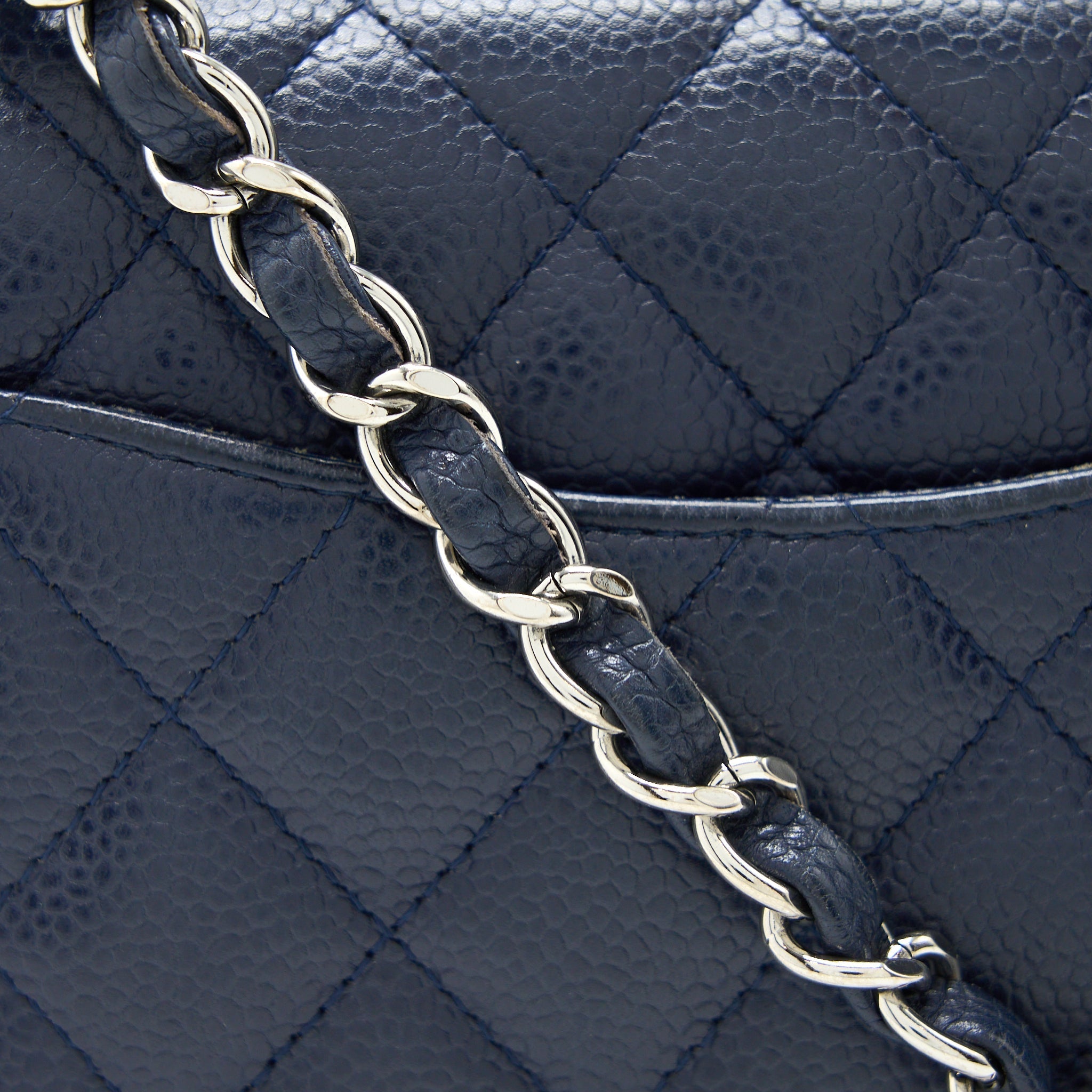 Chanel Classic Mini Rectangular Flap Bag Caviar Navy