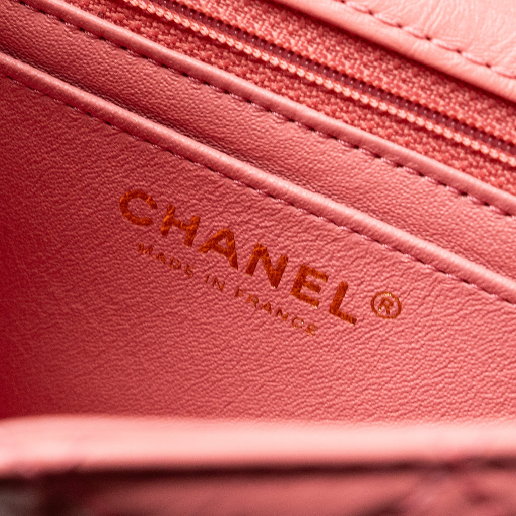 Chanel Mini 2.55 Reissue flap bag calfskin pink