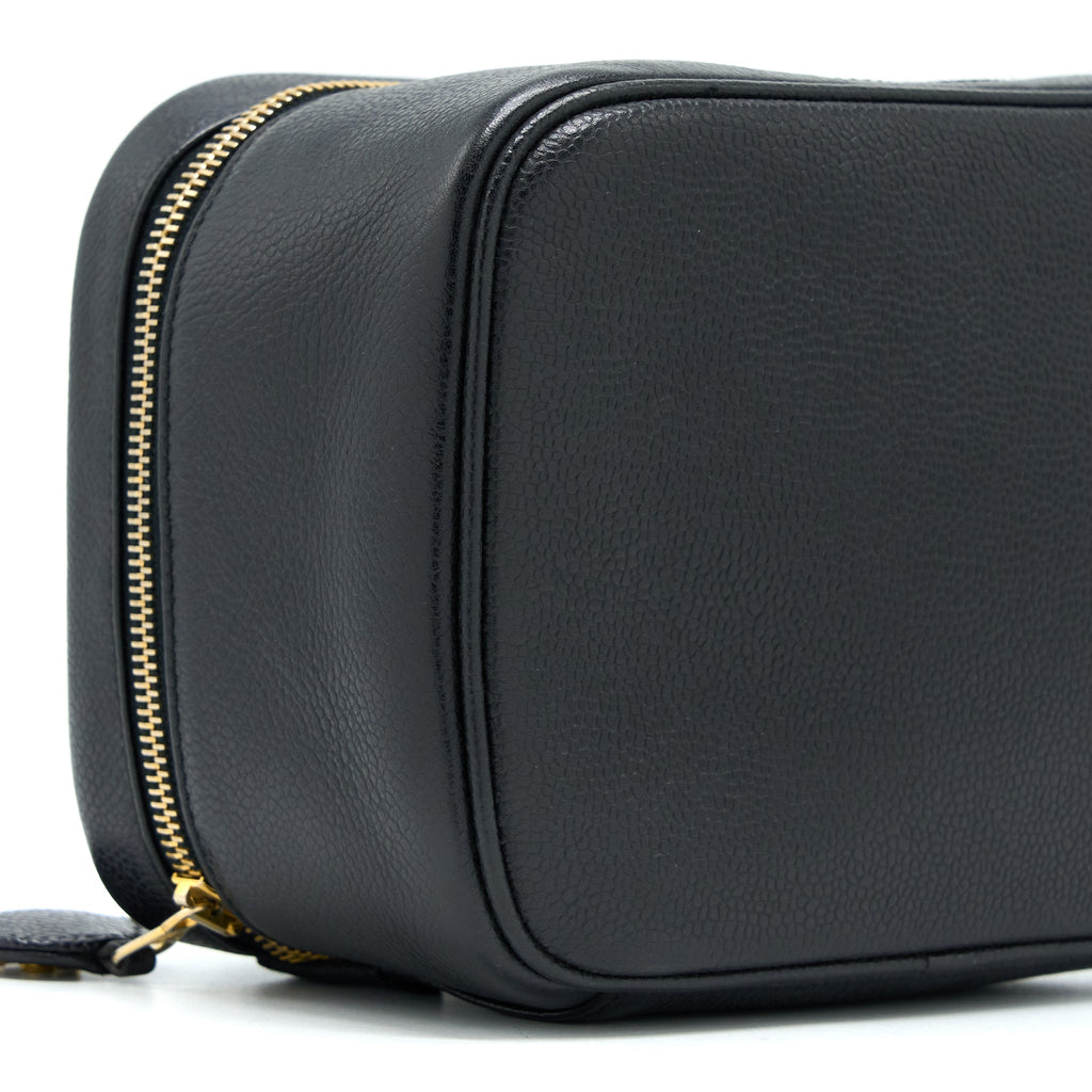 Chanel Vintage Vanity Case Caviar Black