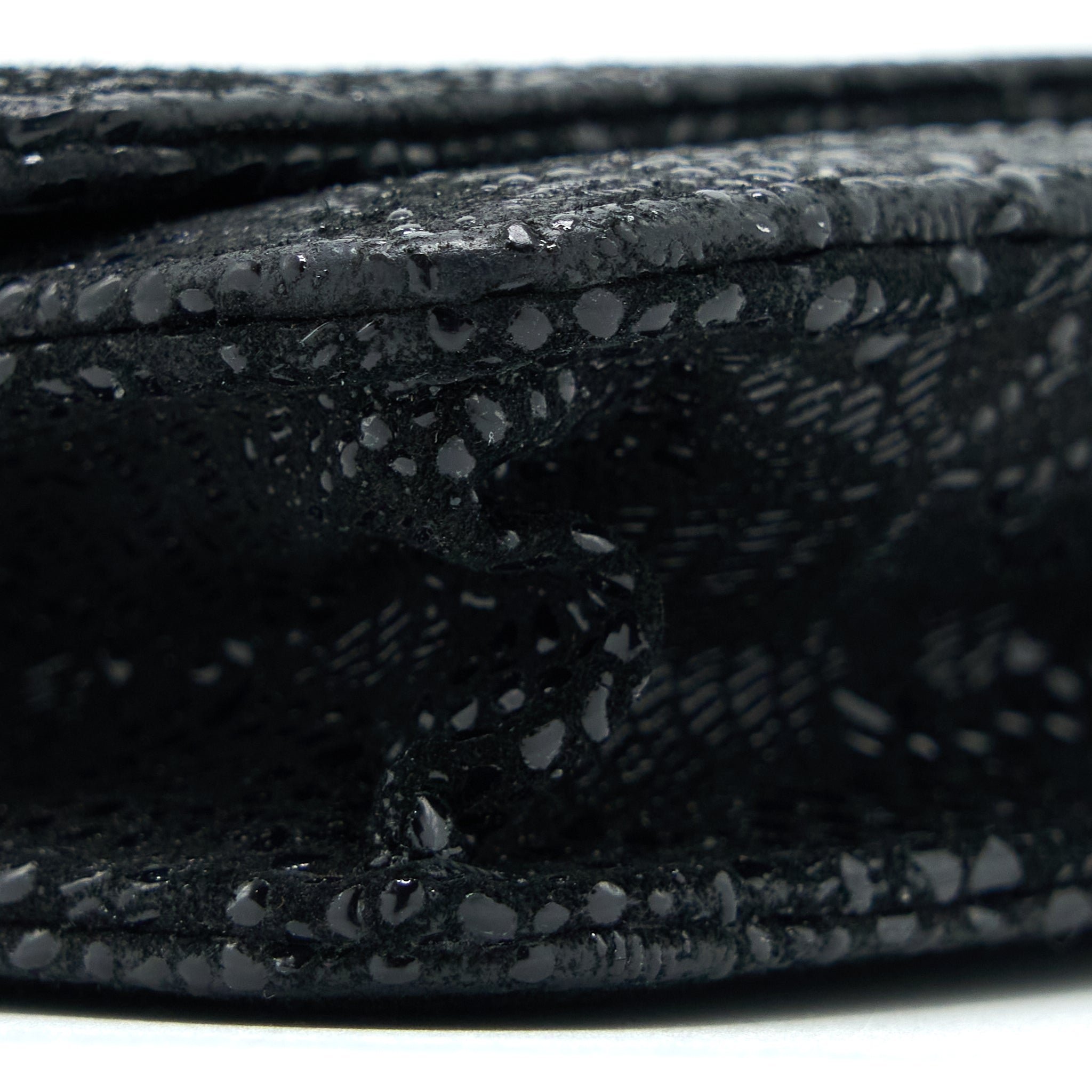 Chanel Seasonal Wallet On Chain Fabric Black