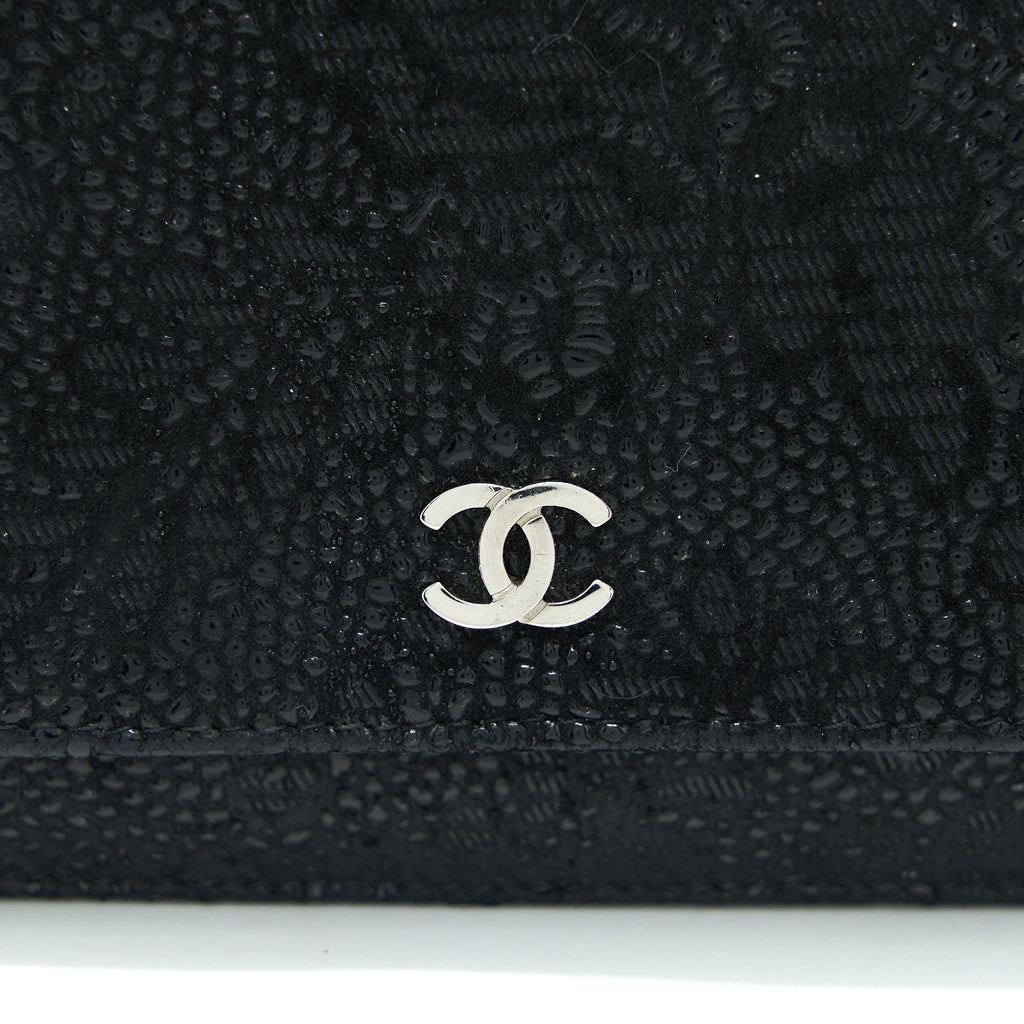 Chanel Seasonal Wallet On Chain Fabric Black