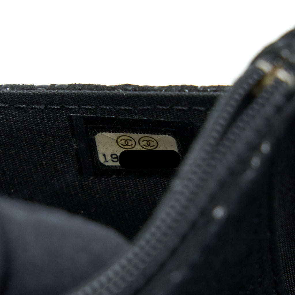 Chanel Seasonal Wallet On Chain Fabric Black