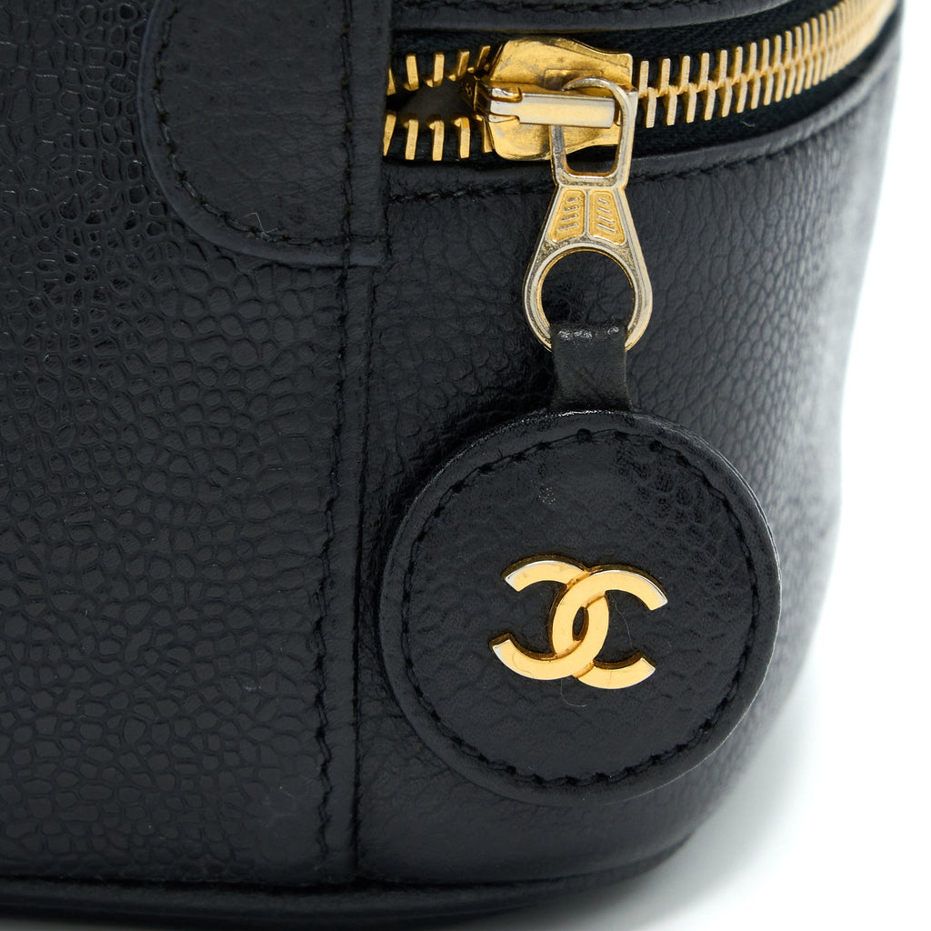 Chanel Vintage Vanity Case Caviar Black