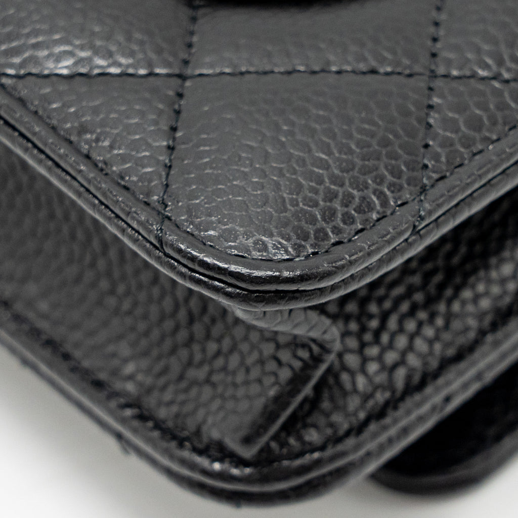 Chanel Classic Wallet on Chain Caviar Black (microchip)