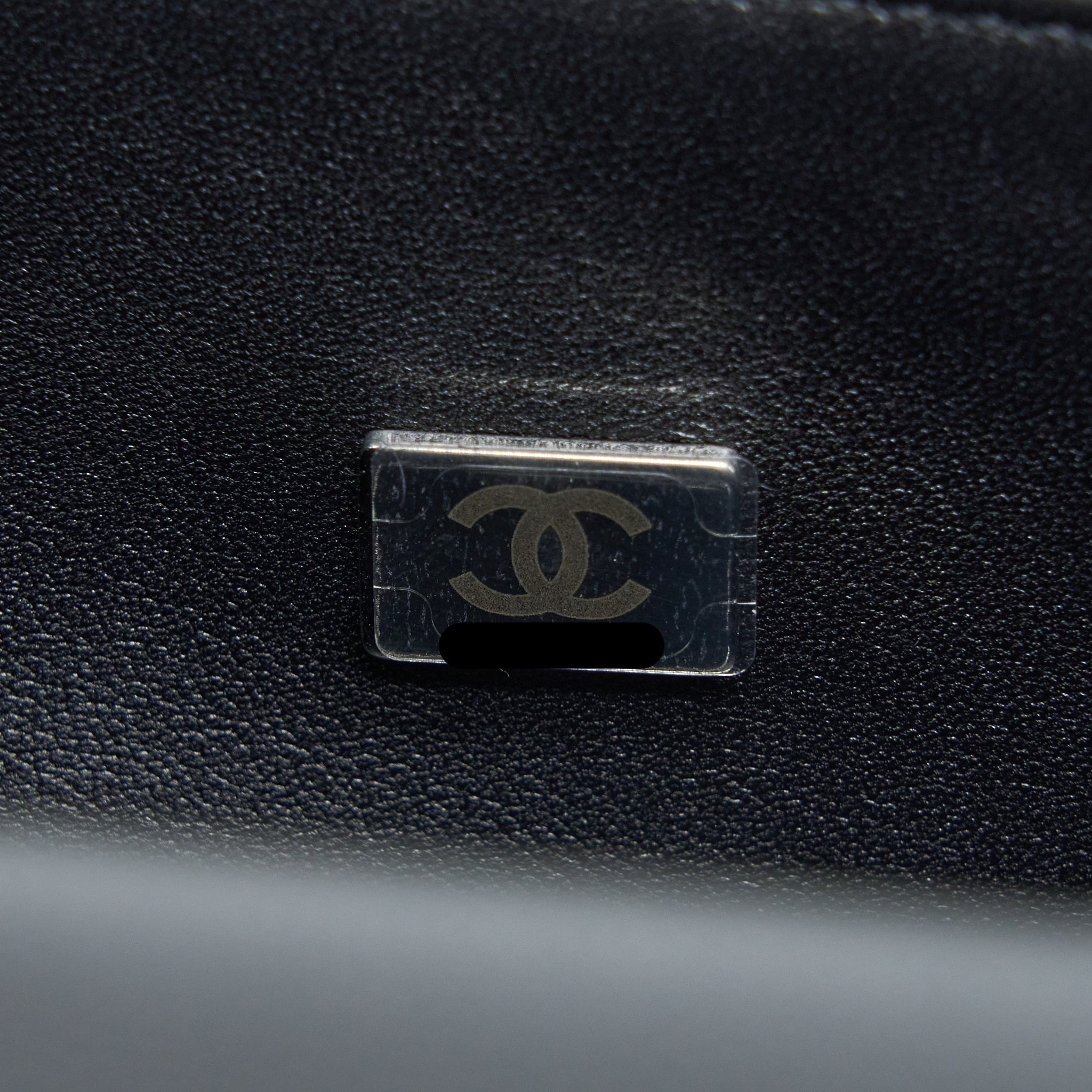 Chanel Small Boy Bag Caviar Black Ruthenium  (Microchip)