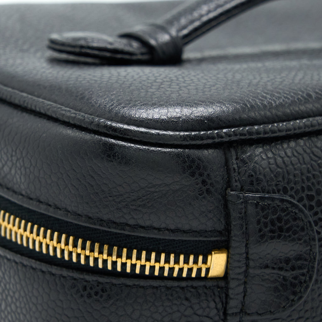 Chanel Vintage Vanity Case Caviar Black