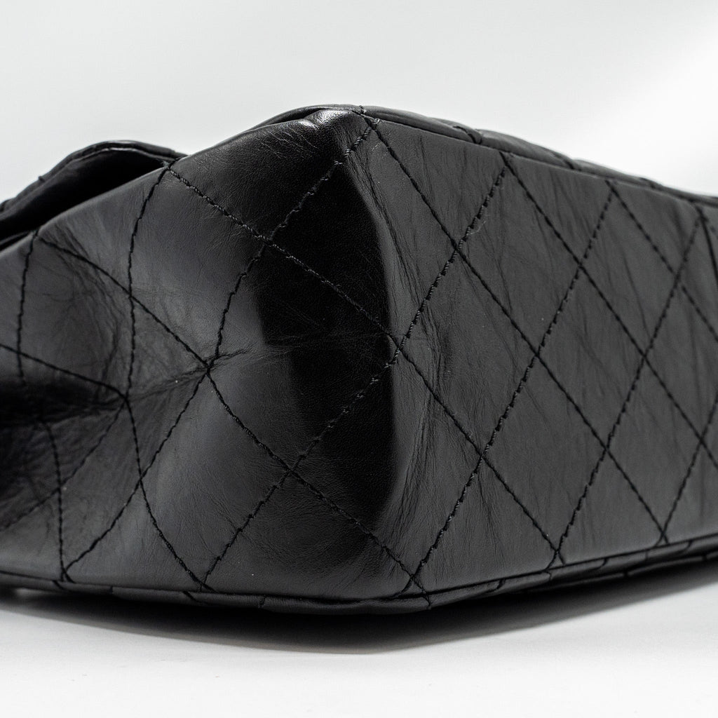 Chanel Maxi 2.55 reissue flap bag aged calfskin Black