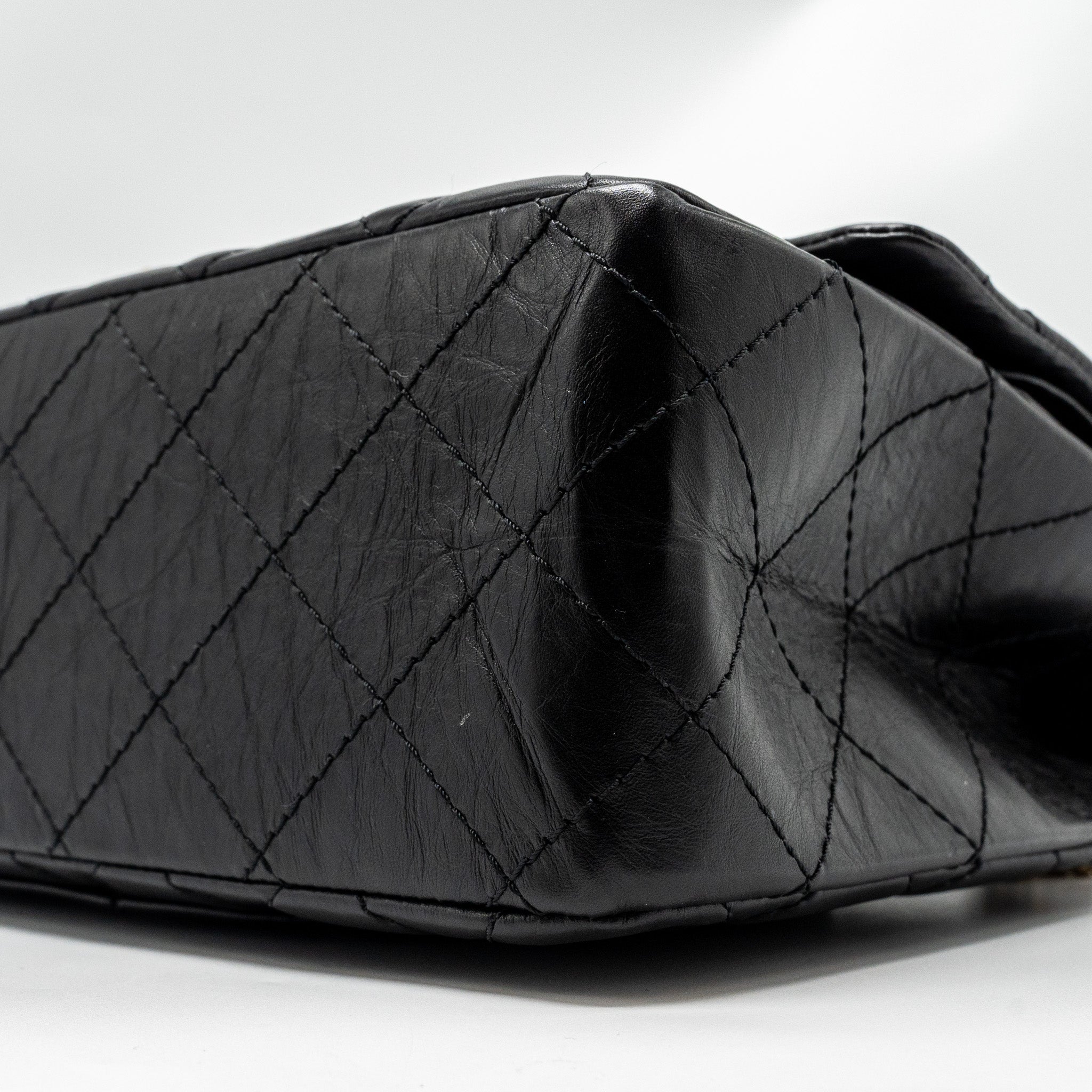 Chanel Maxi 2.55 reissue flap bag aged calfskin Black