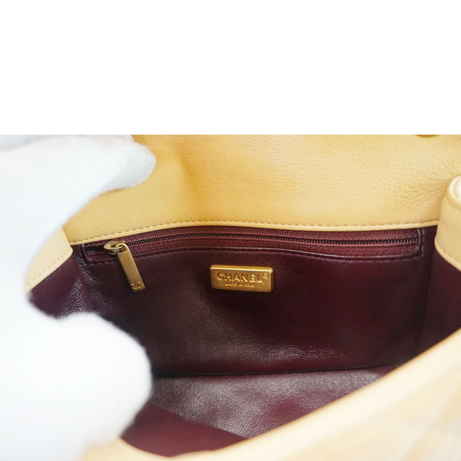 CHANEL Rock The Corner Flap Quilted Leather Shoulder Bag Beige
