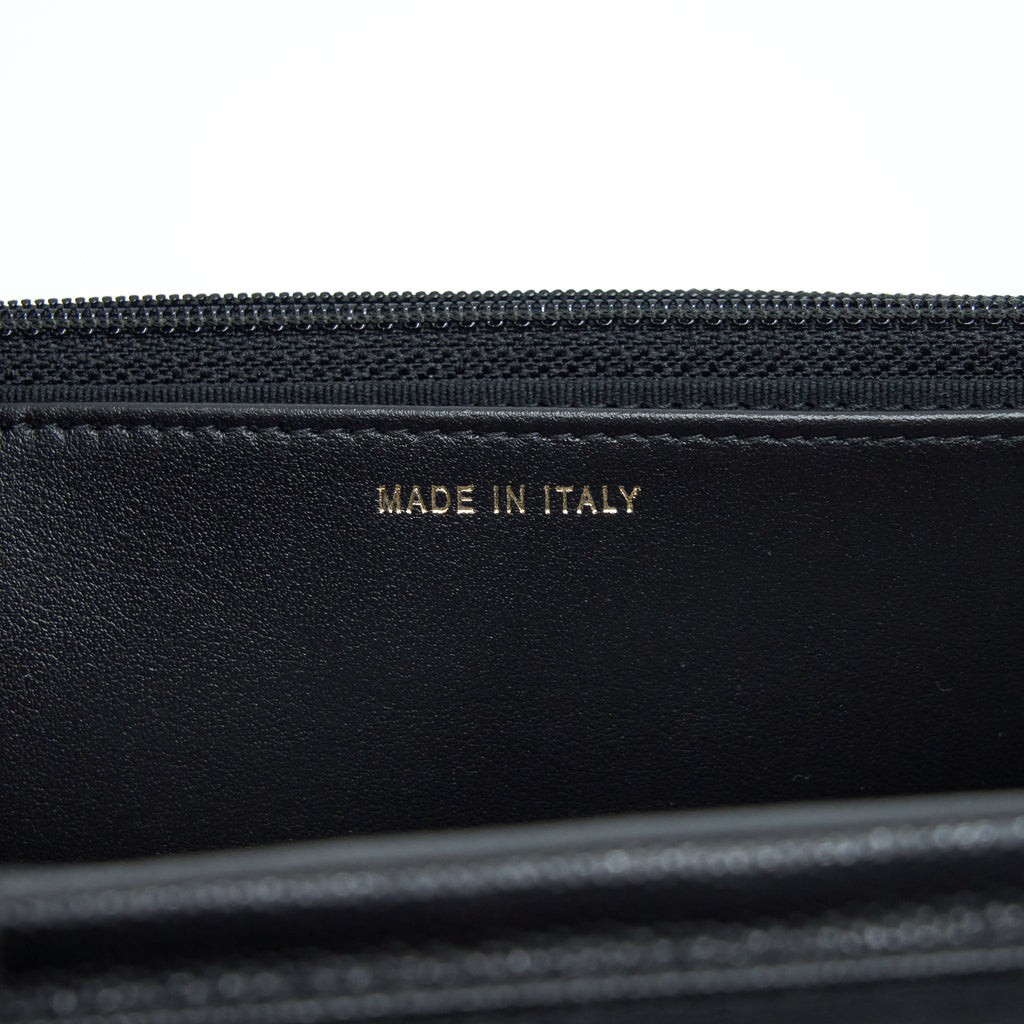 Chanel 22S Detailed CC Logo Wallet On Chain Caviar Black L