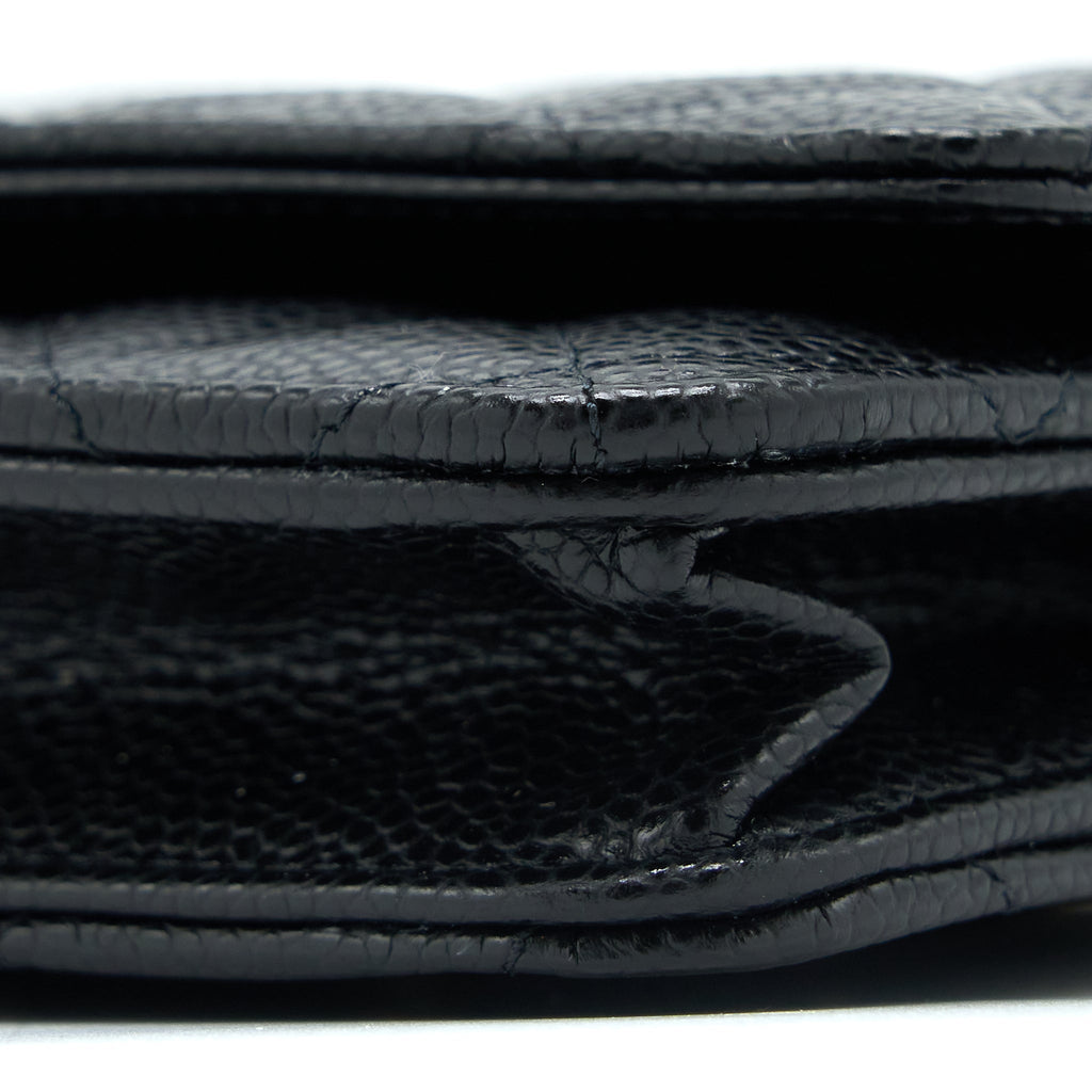 Chanel Classic Wallet On Chain Caviar Black  (Microchip)