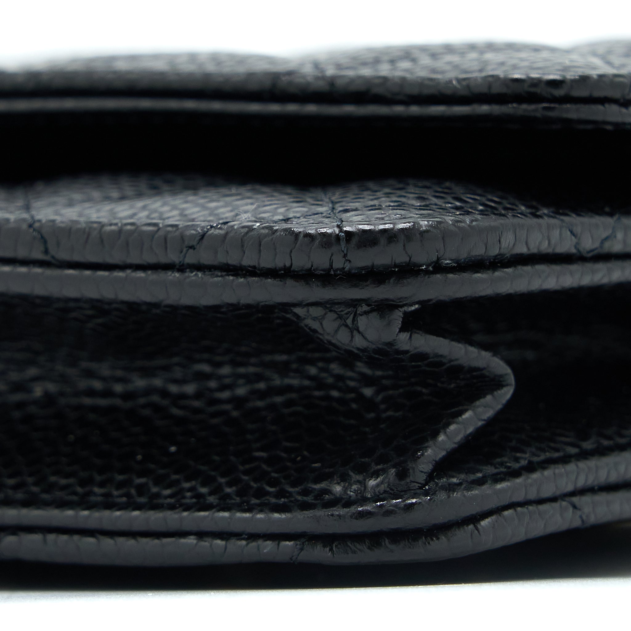 Chanel Classic Wallet On Chain Caviar Black  (Microchip)