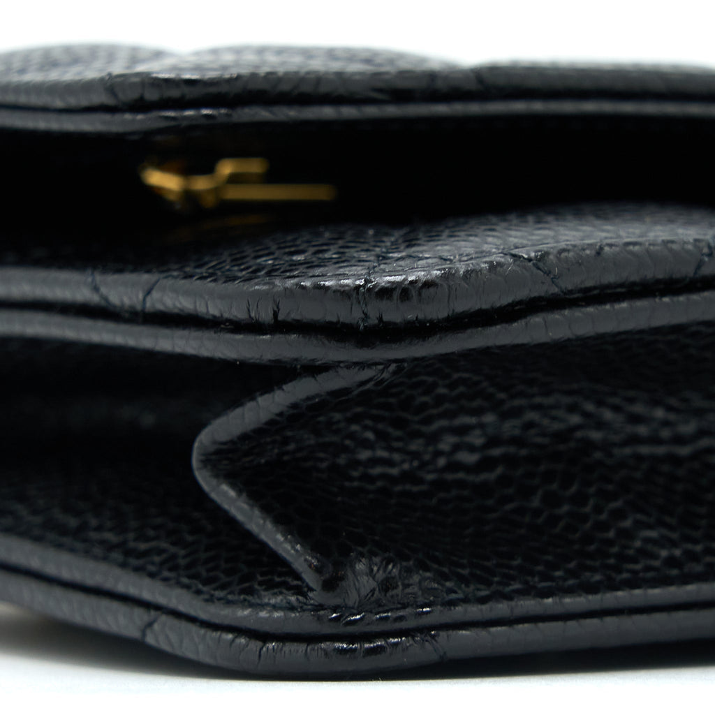 Chanel Classic Wallet On Chain Caviar Black  (Microchip)
