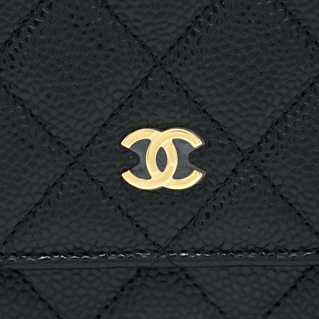 Chanel Classic Wallet On Chain Caviar Black  (Microchip)