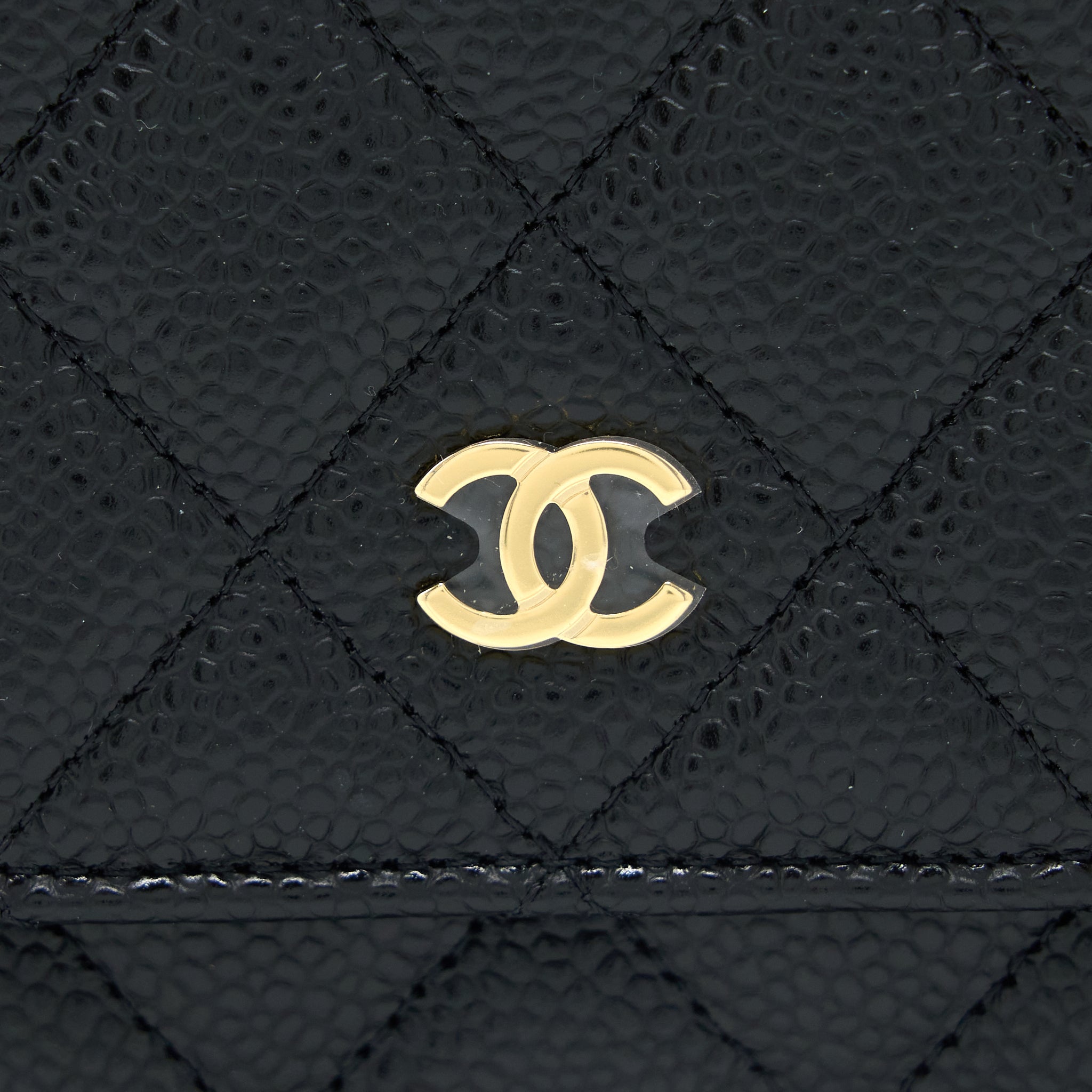 Chanel Classic Wallet On Chain Caviar Black  (Microchip)