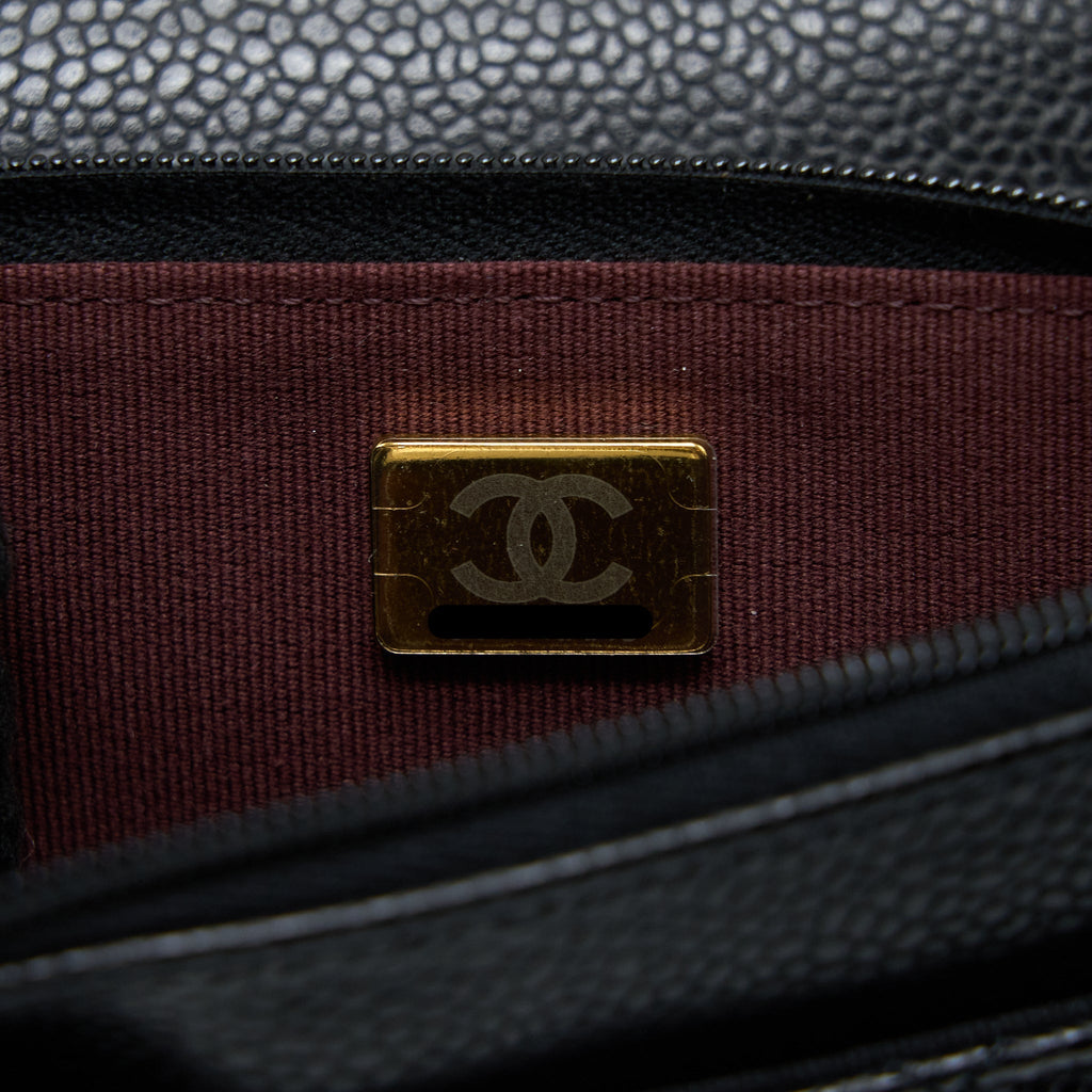 Chanel Classic Wallet On Chain Caviar Black  (Microchip)