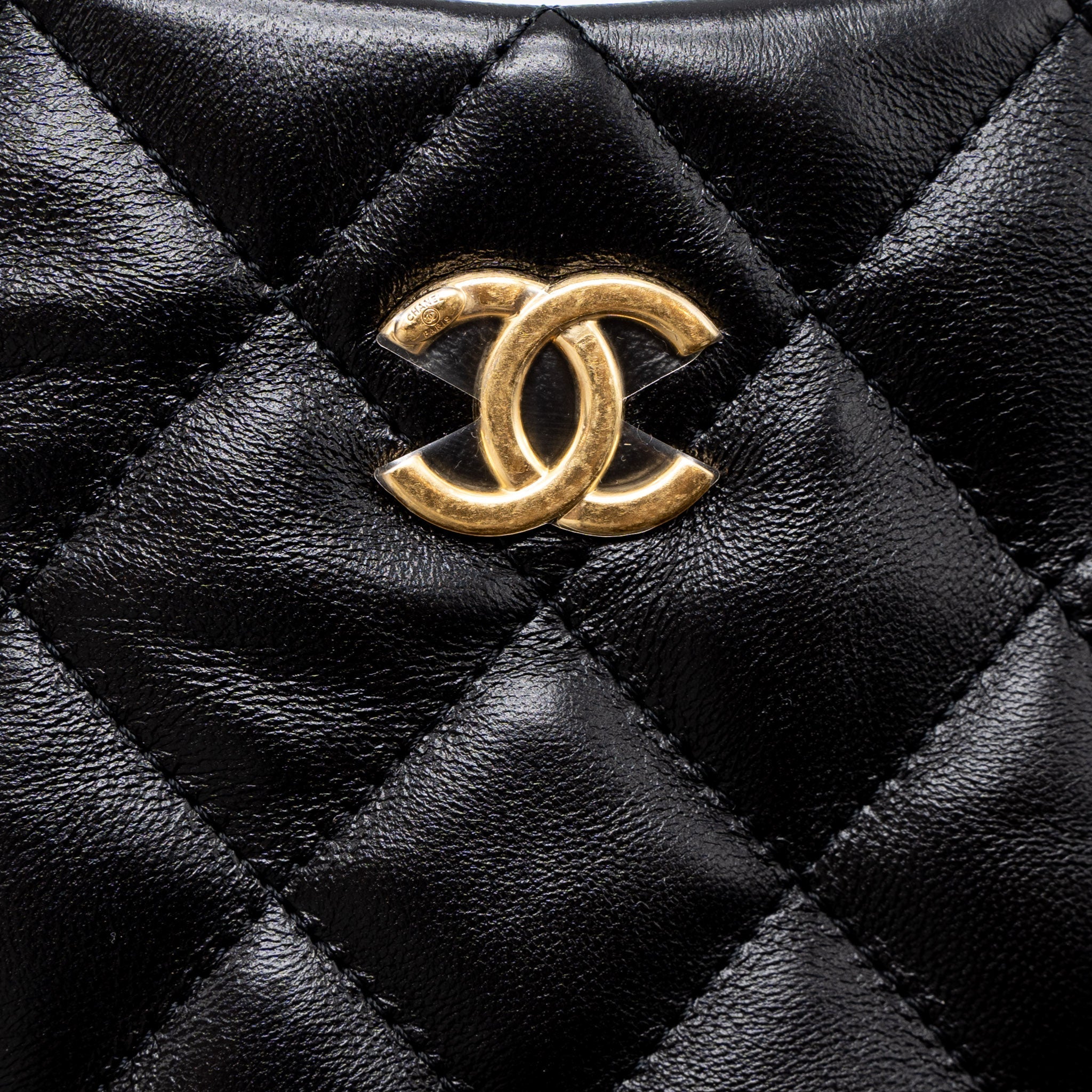Chanel 22k Hobo Shoulder Bag Lambskin Black  (Microchip)