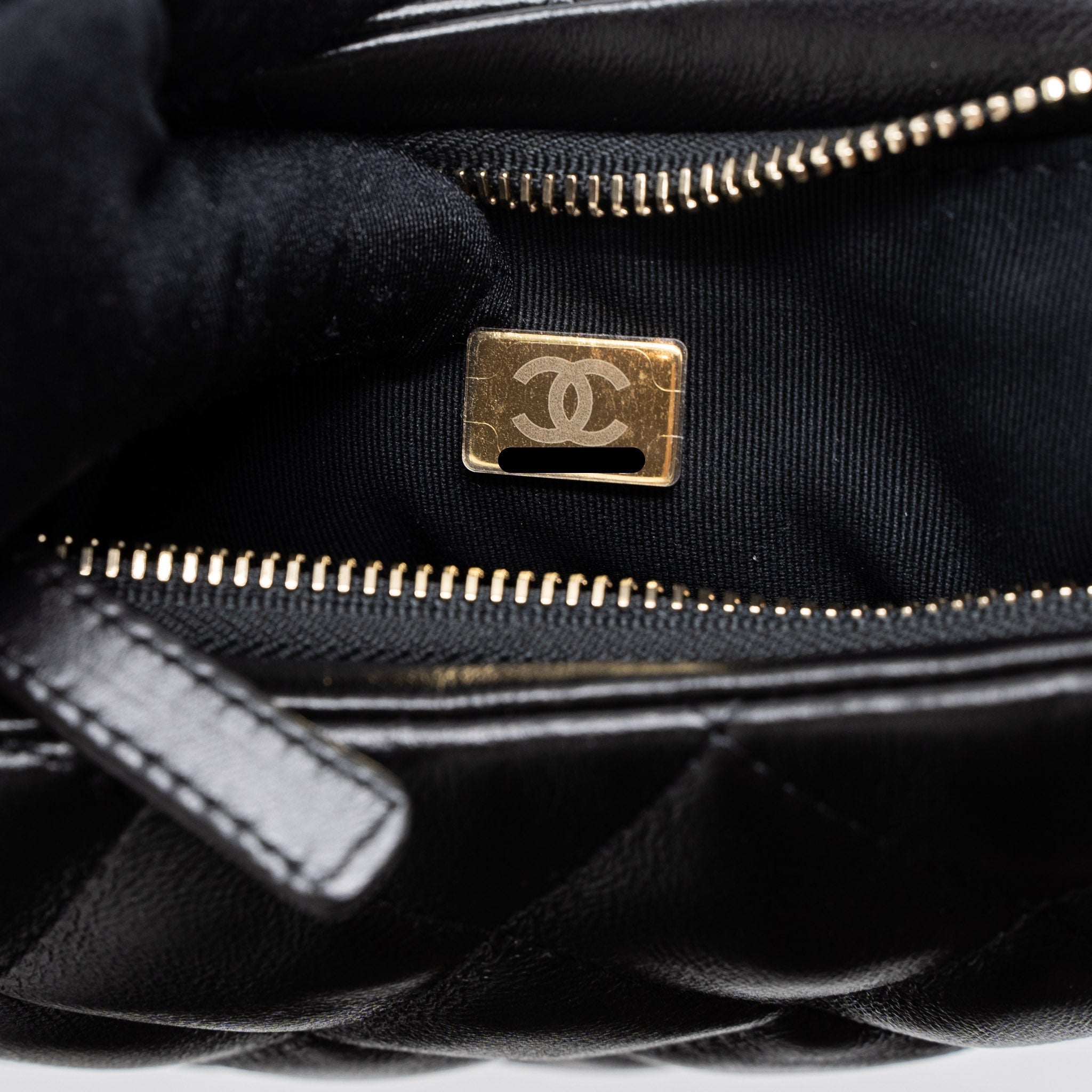 Chanel 22k Hobo Shoulder Bag Lambskin Black  (Microchip)