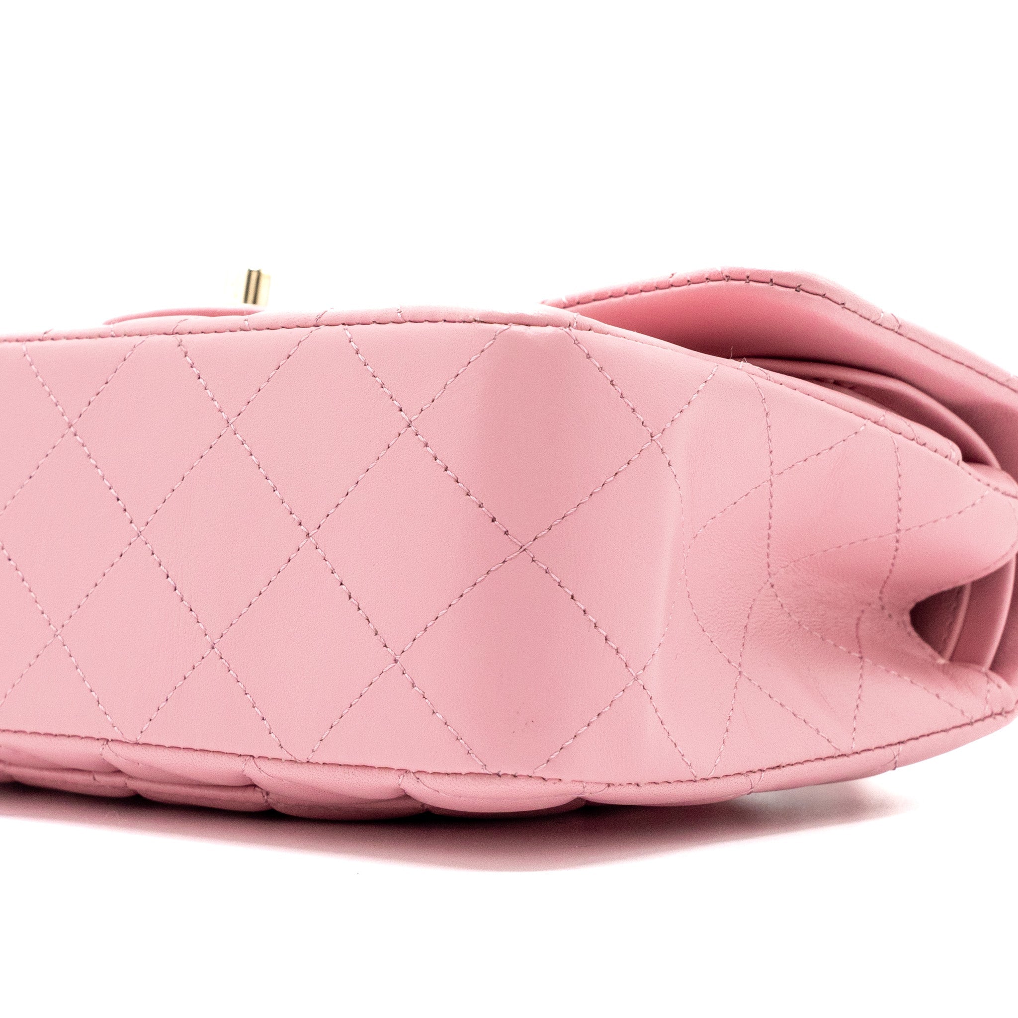 Chanel Small Classic Double Flap Bag Lambskin Pink L(Microchip)