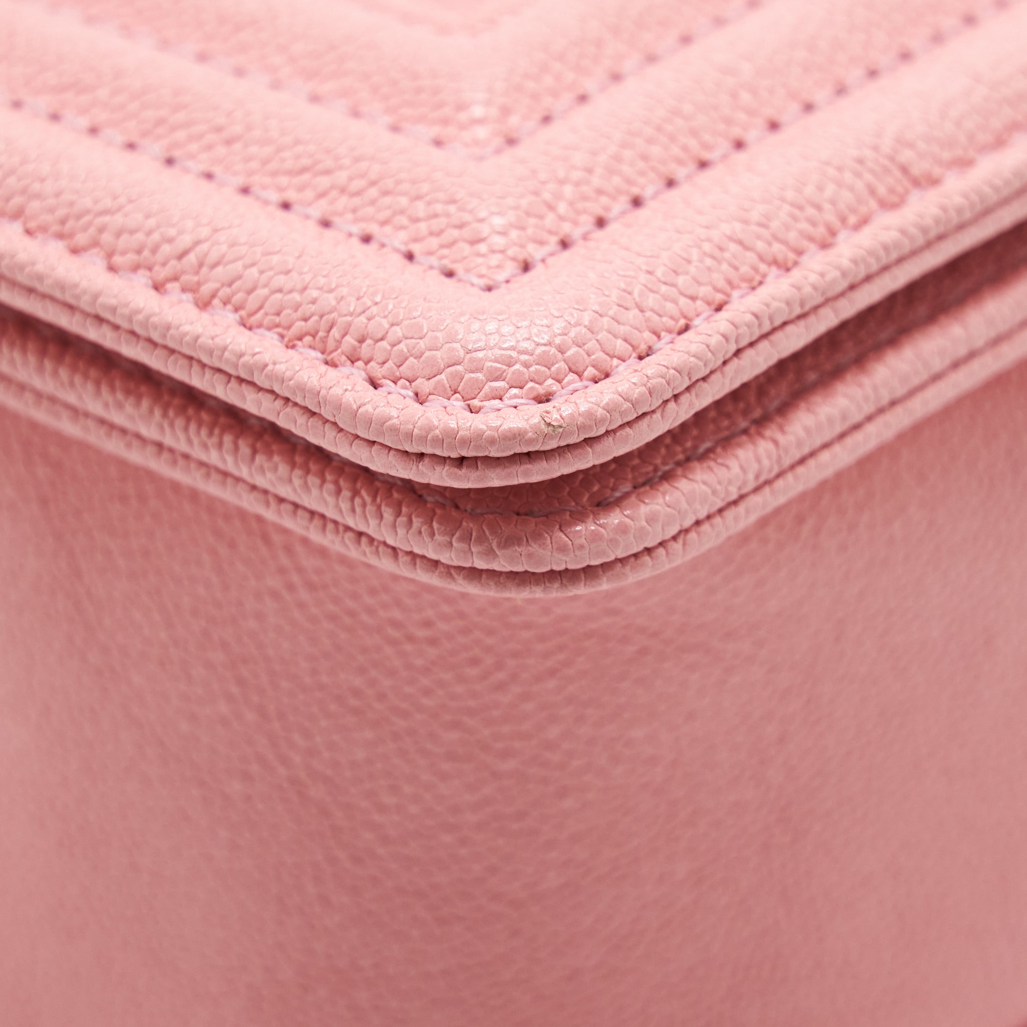 Chanel Small Boy Caviar Light Pink L