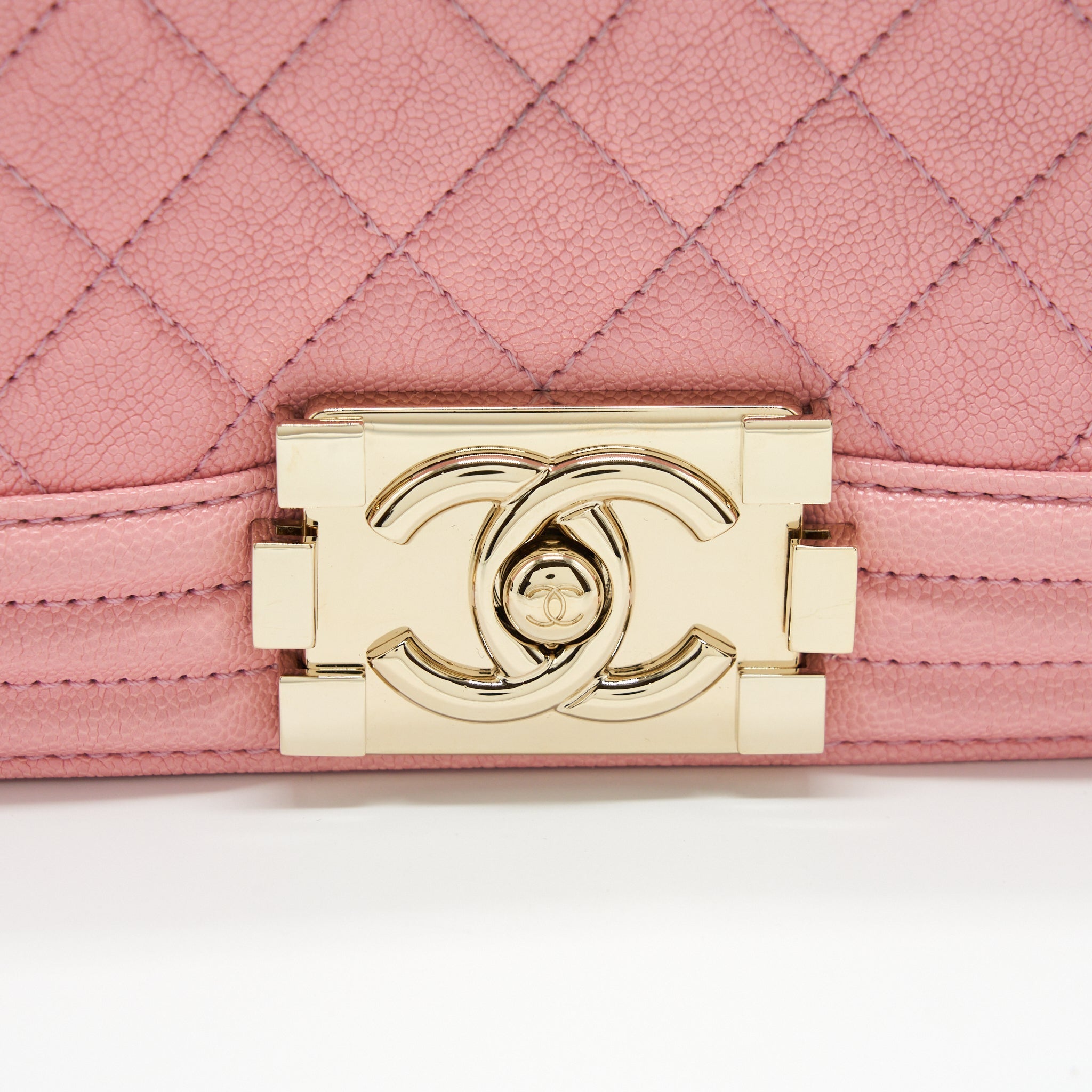 Chanel Small Boy Caviar Light Pink L
