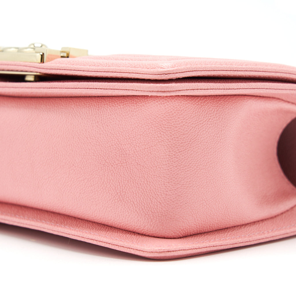 Chanel Small Boy Caviar Light Pink L