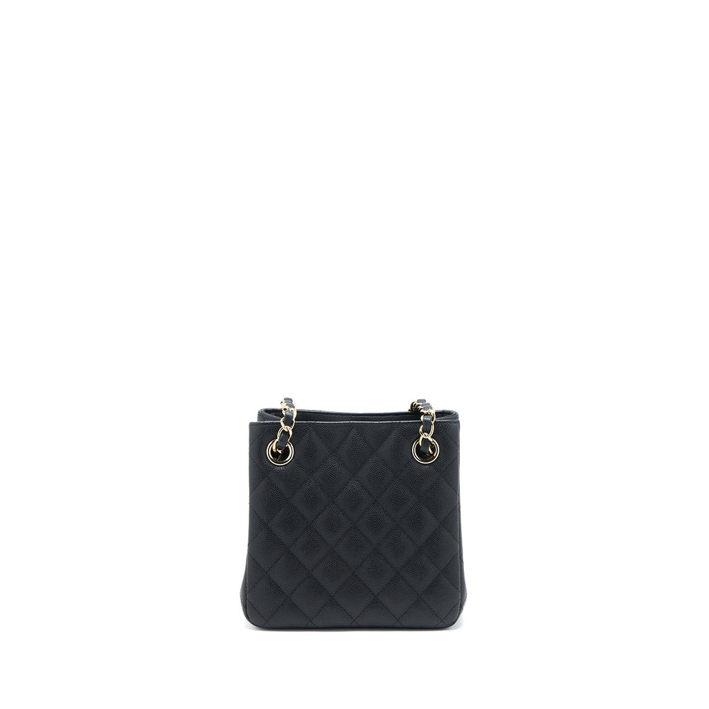 Chanel 22S Mini Bucket Bag Caviar Black L (Microchip)