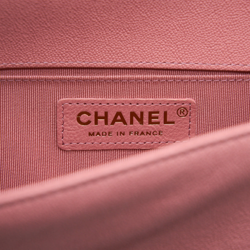 Chanel Small Boy Caviar Light Pink L