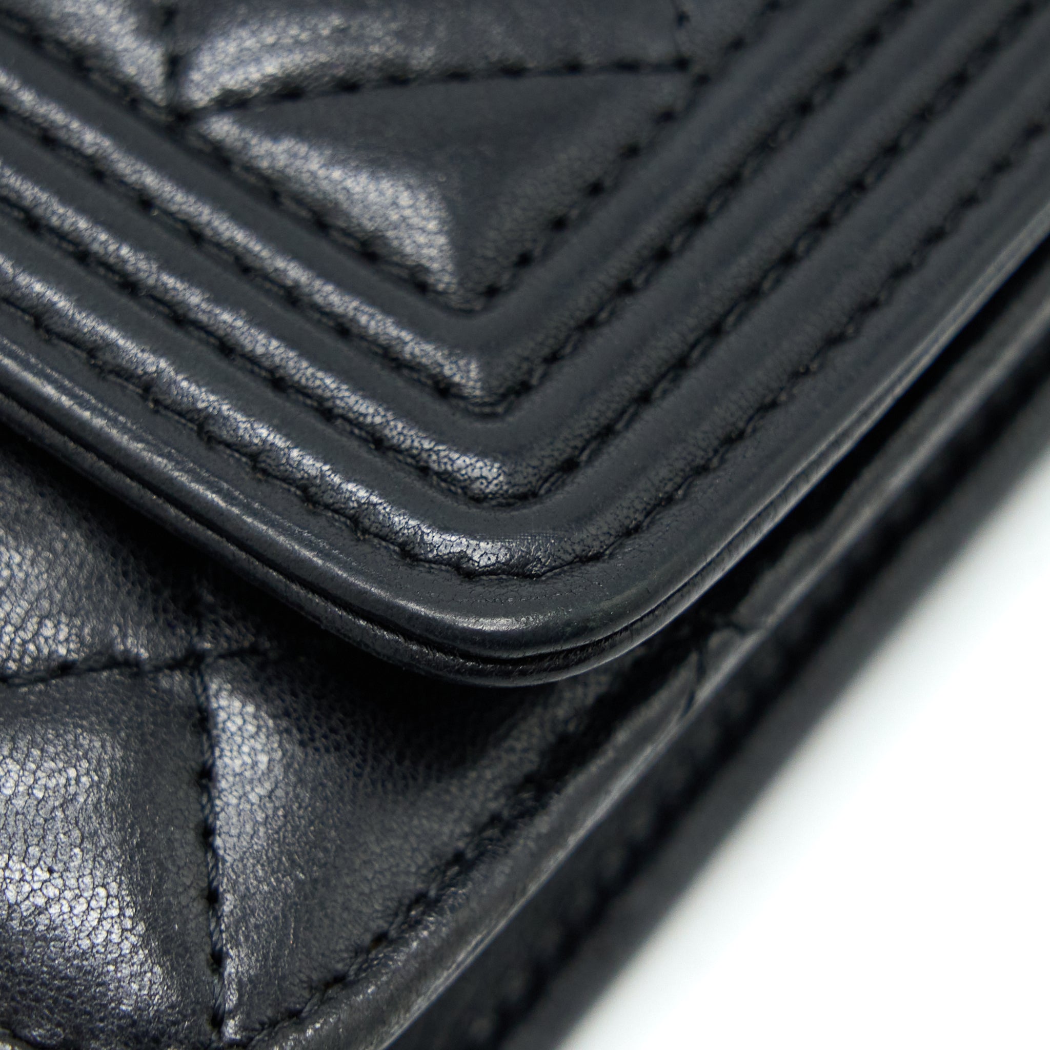 Chanel Boy Wallet On Chain Lambskin Black