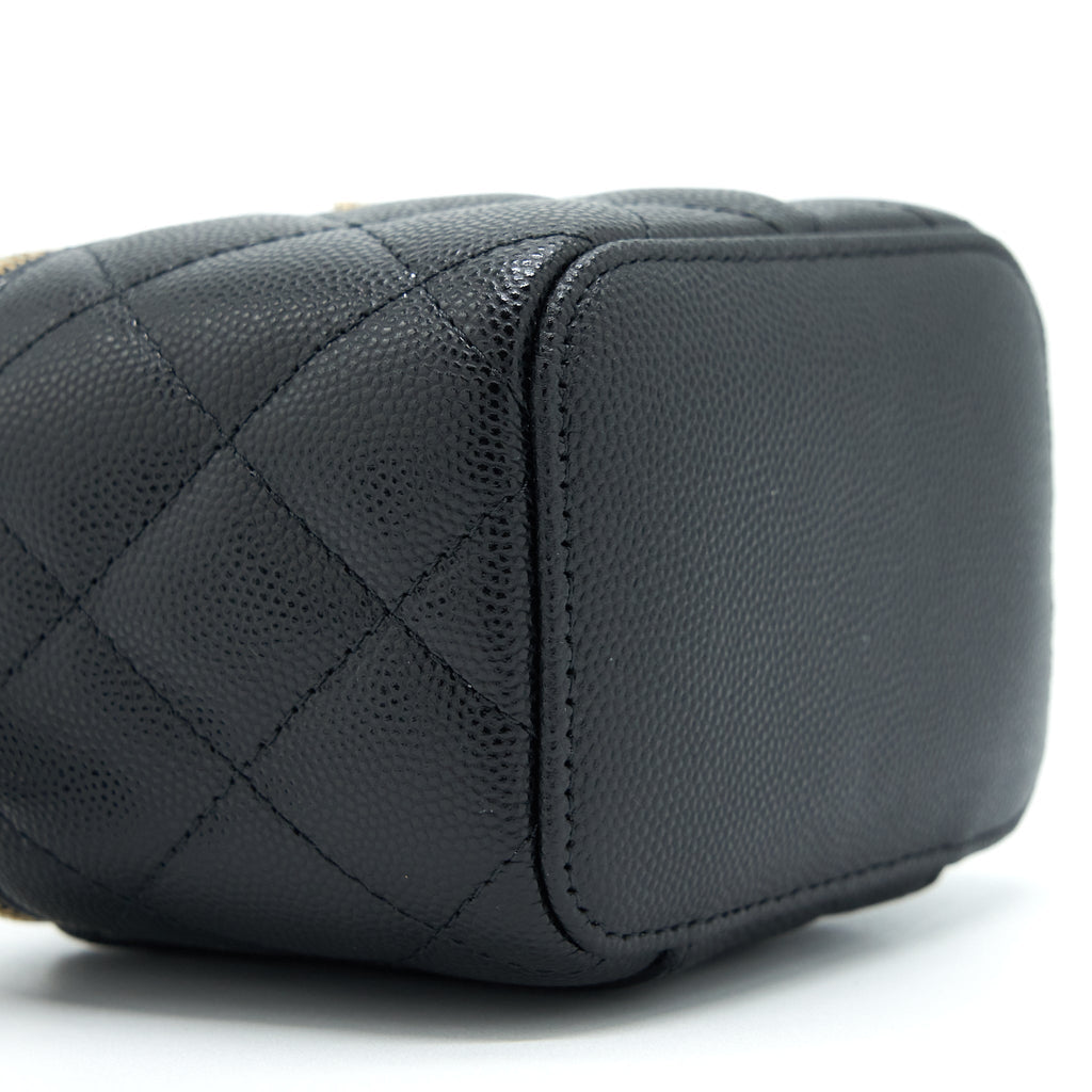 Chanel Mini Vanity Case Caviar Black L